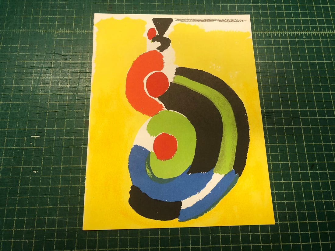 Expr SONIA DELAUNAY Composition pour XXieme Siecle 12.25" x 9.5" Lithograph 1972 - 2