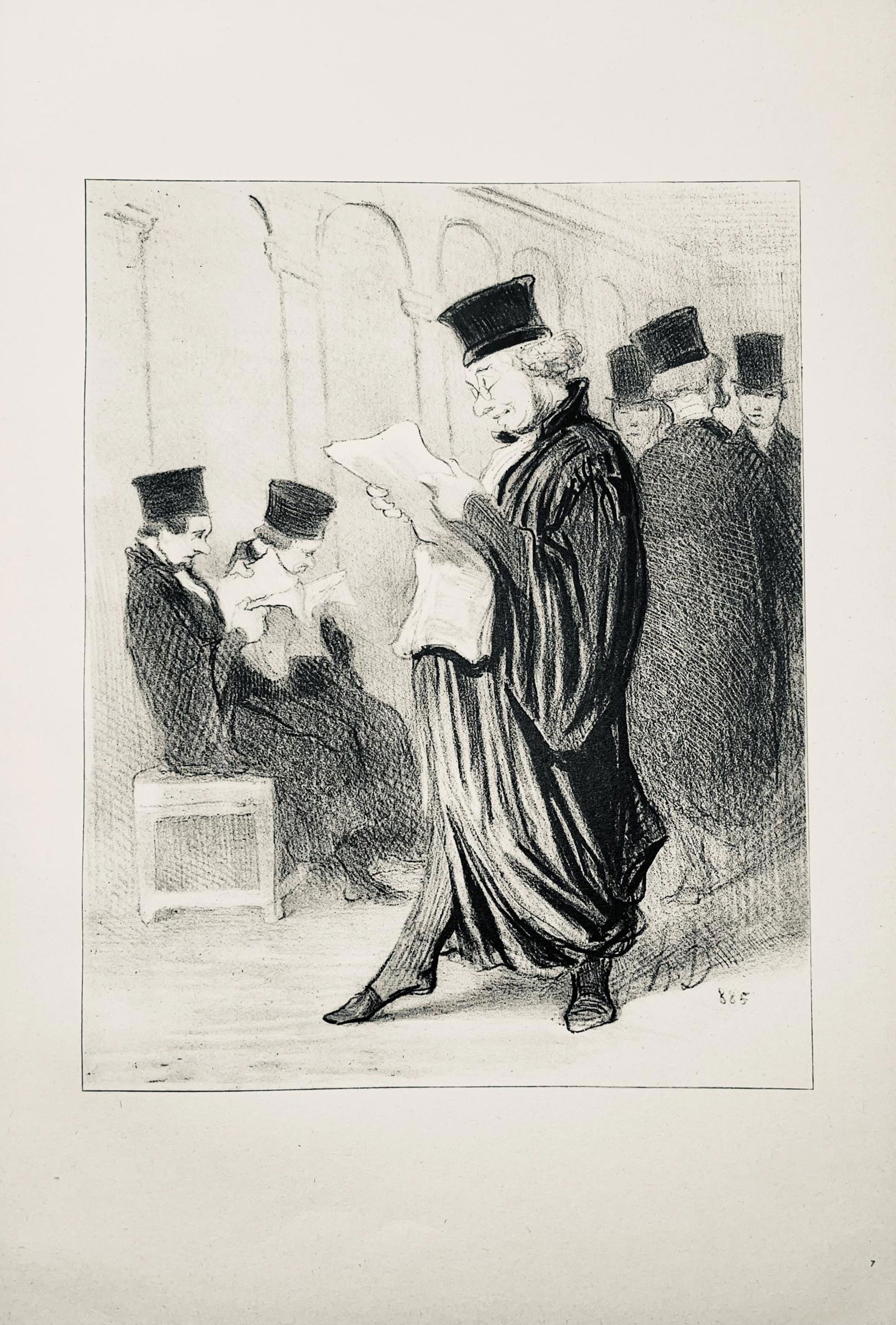 Lithograph - Honor Daumier - Composition - Law and Justice - 5