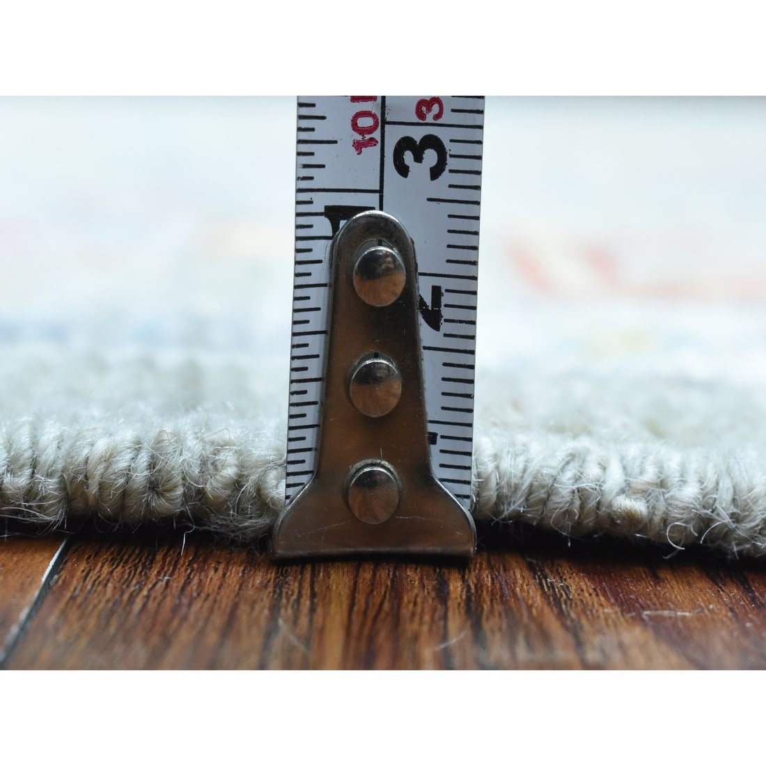 Rug 4'4"x10' Taupe Hand Knotted Wool Afghan Angora Oushak Wide Runner - 5