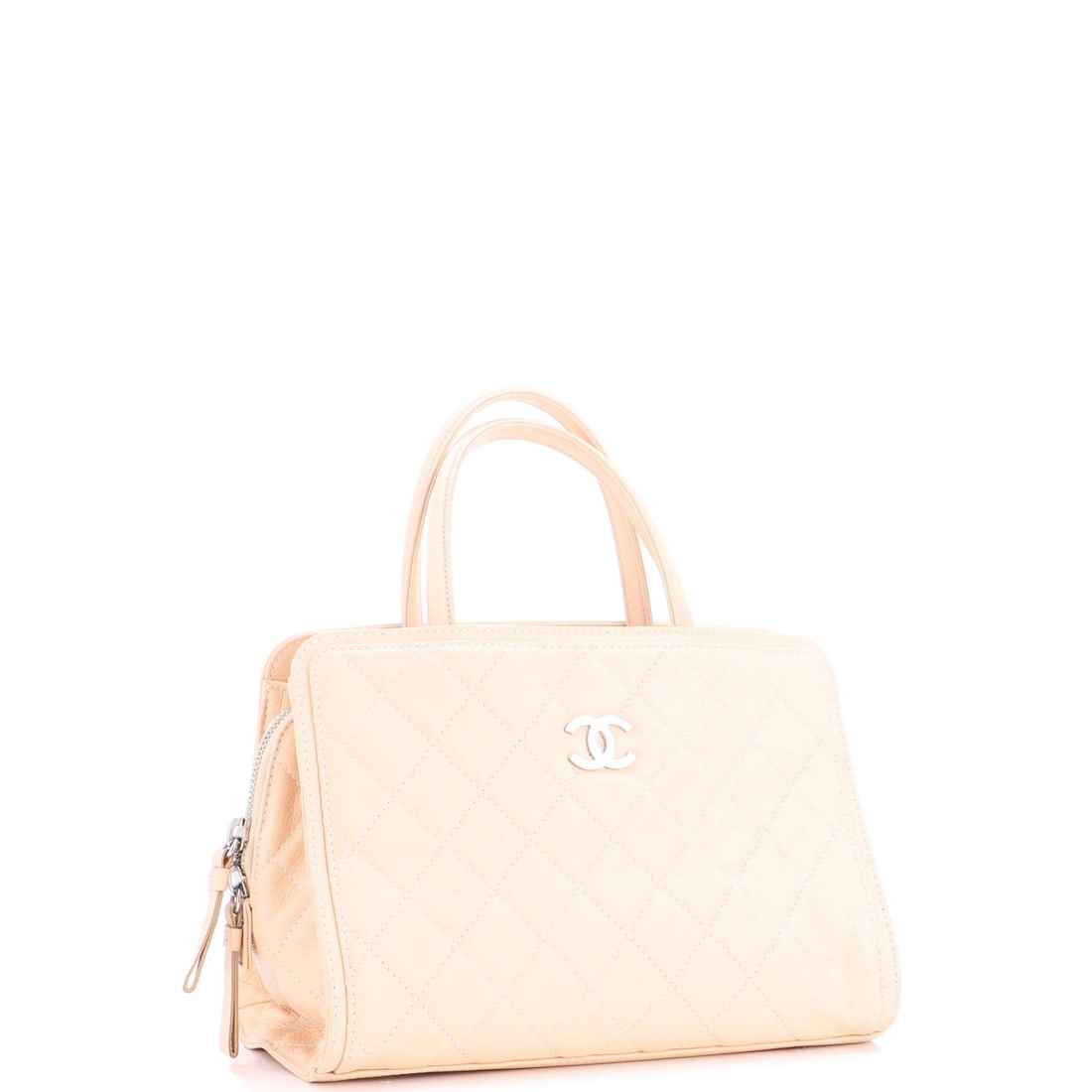 Medium Chanel Zip Around Satchel Quilted Calfskin - 2