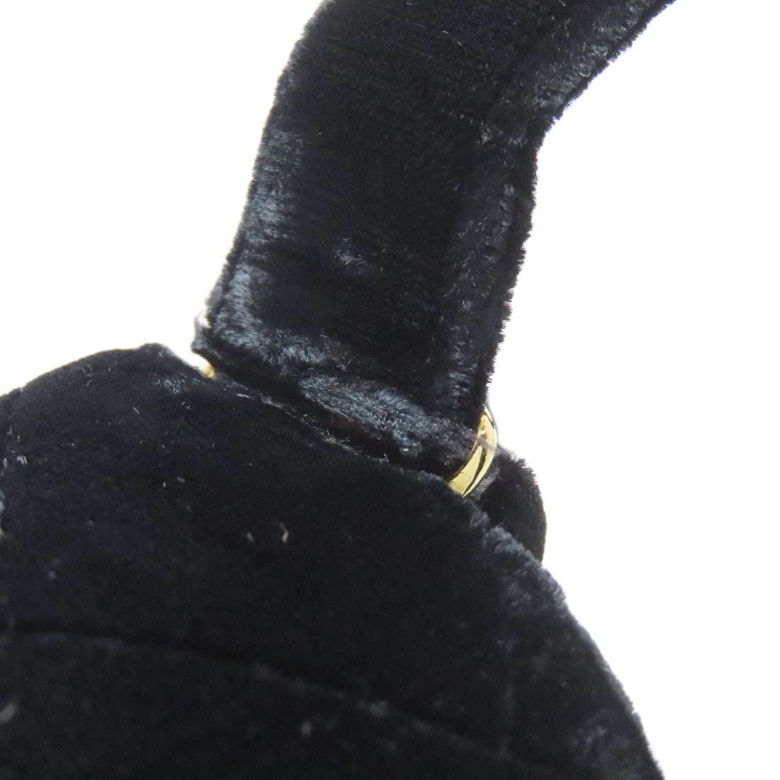 Velor CHANEL COCO Mark GoldHardware Shoulder Bag - 15