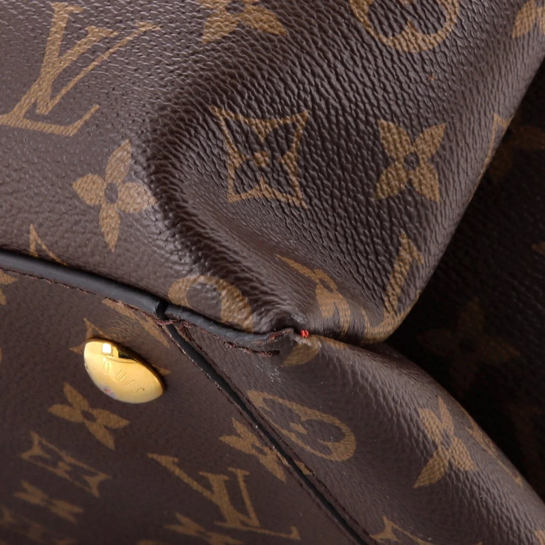 Leather Louis Vuitton Flower Tote Monogram Canvas with - 6