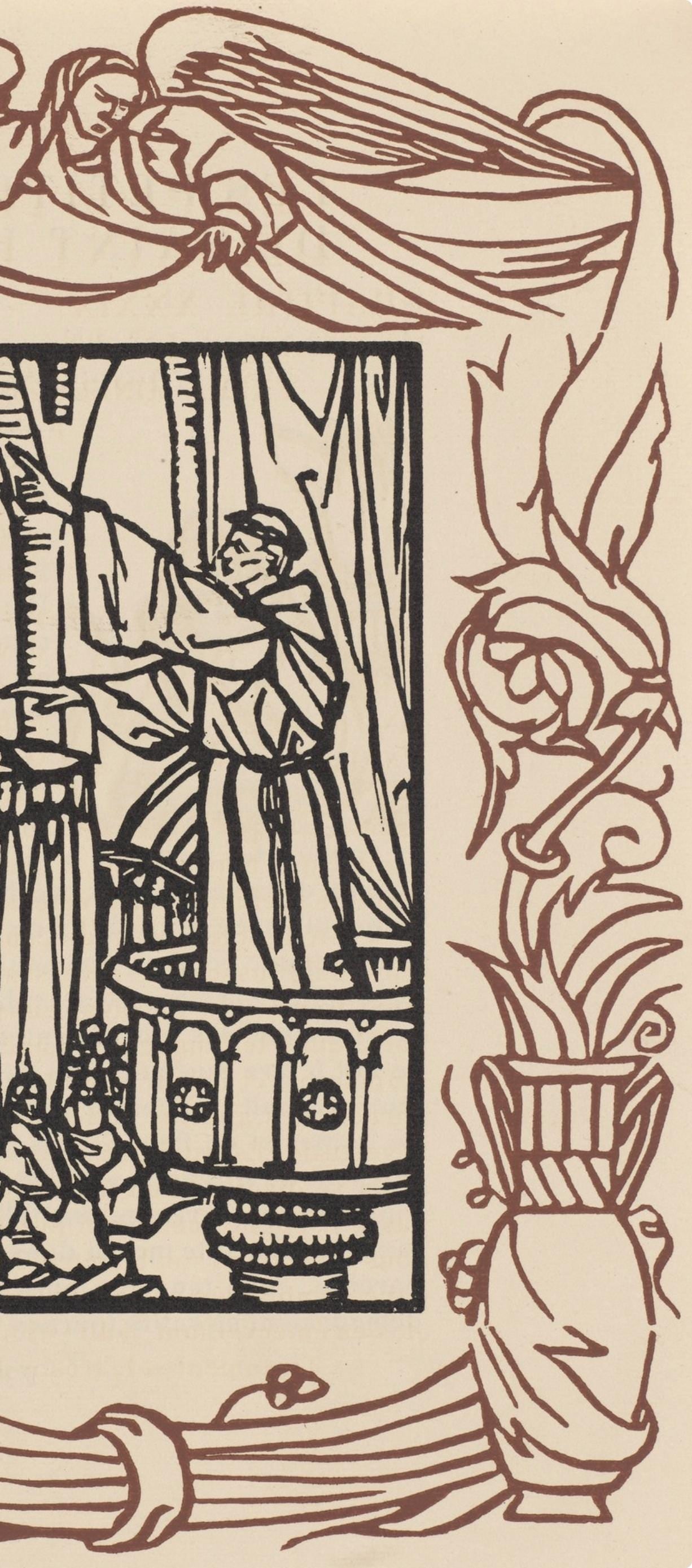 Woodcut - mile Bernard - Composition (Morane - No. 100) - Les Petites Fleurs de St. Franoise - 6