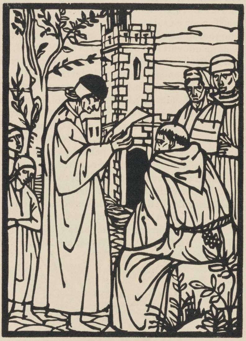 Woodcut - mile Bernard - Composition (Morane - No. 100) - Les Petites Fleurs de St. Franoise - 2