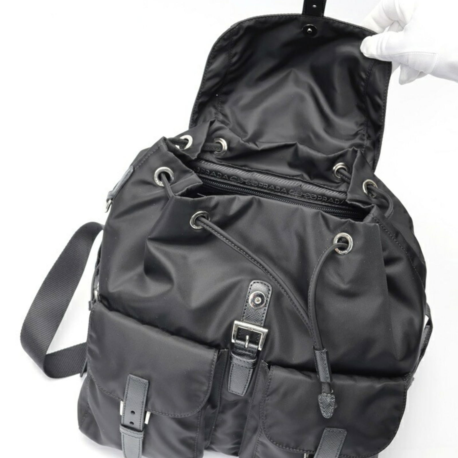Fabric Prada Backpack - 5