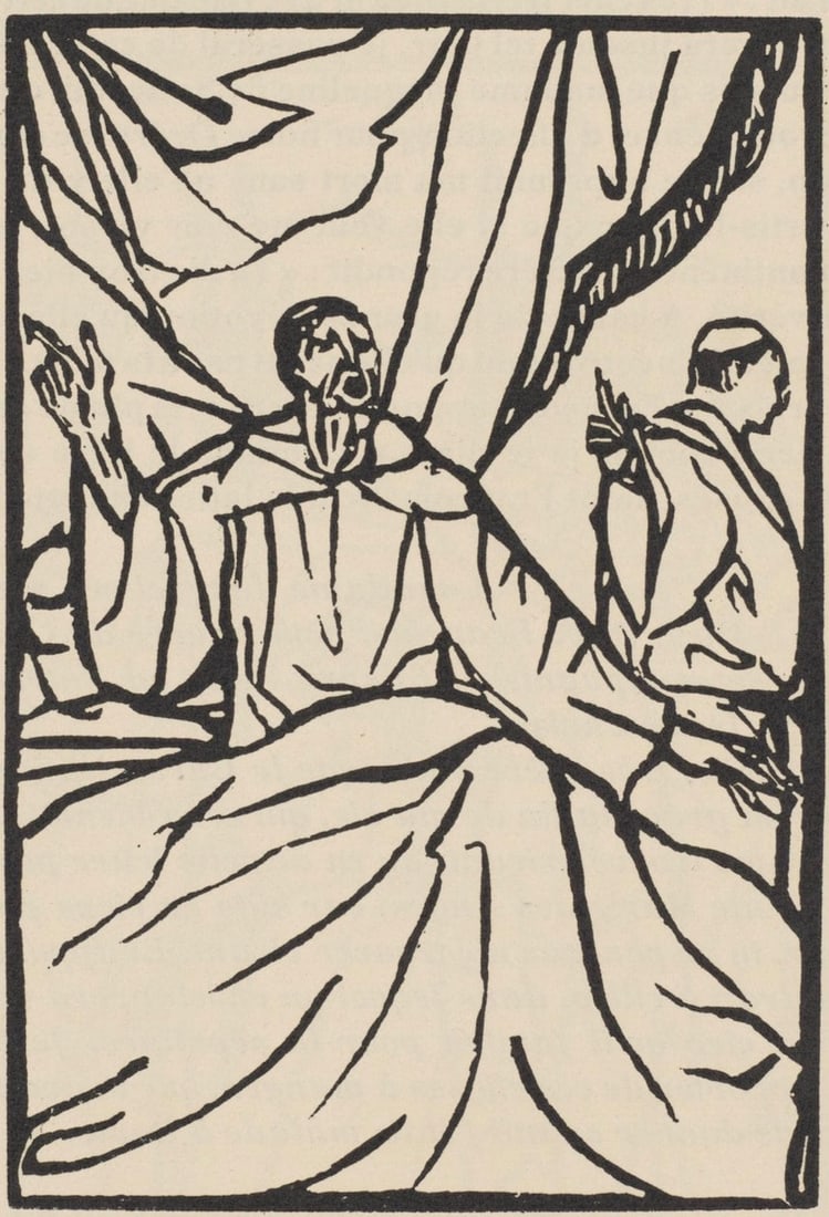 Woodcut - mile Bernard - Composition (Morane - No. 100) - Les Petites Fleurs de St. Franoise - 2