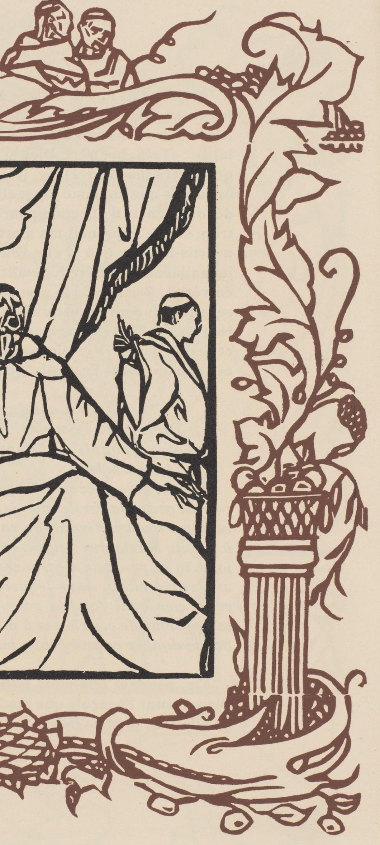 Woodcut - mile Bernard - Composition (Morane - No. 100) - Les Petites Fleurs de St. Franoise - 6