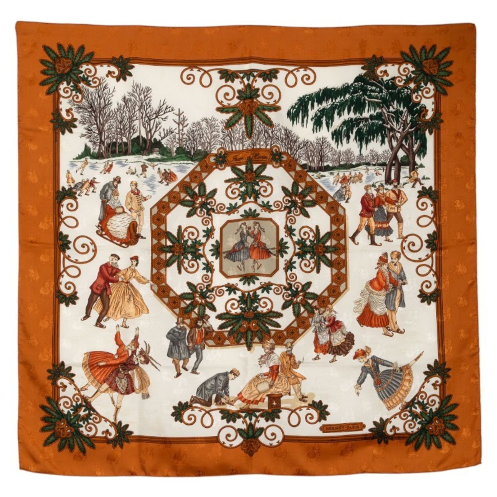 Silk Hermes Scarf: Silk Hermes Scarf This listing features Silk Hermes Scarf. Item specifics are provided below. Item Specifics: Brand: Hermes Type: Scarf Gender: Women Color: Brown, Multi-Color Material: Silk Size (Lxw