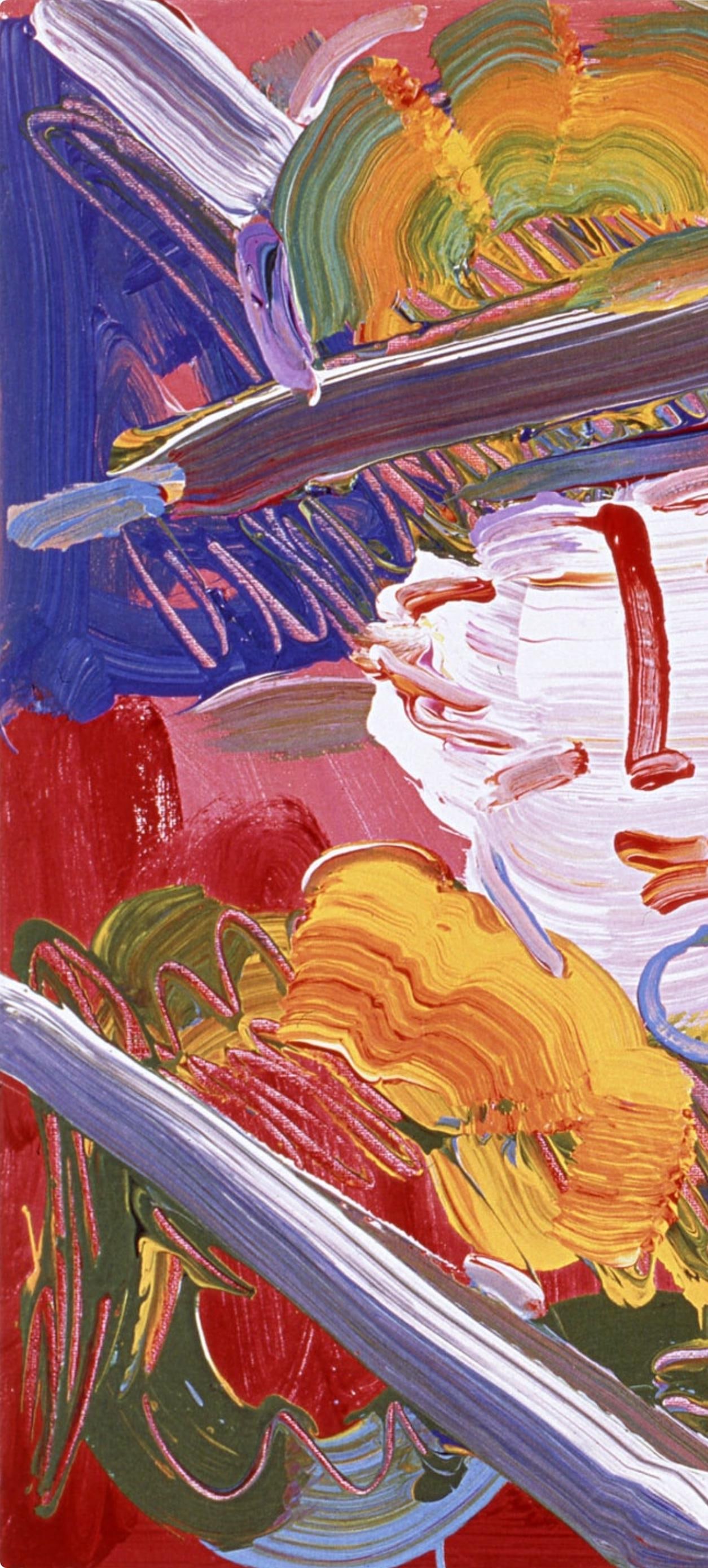 Official Lithograph - Peter Max - Abstract Zero - Hand Signed - 4