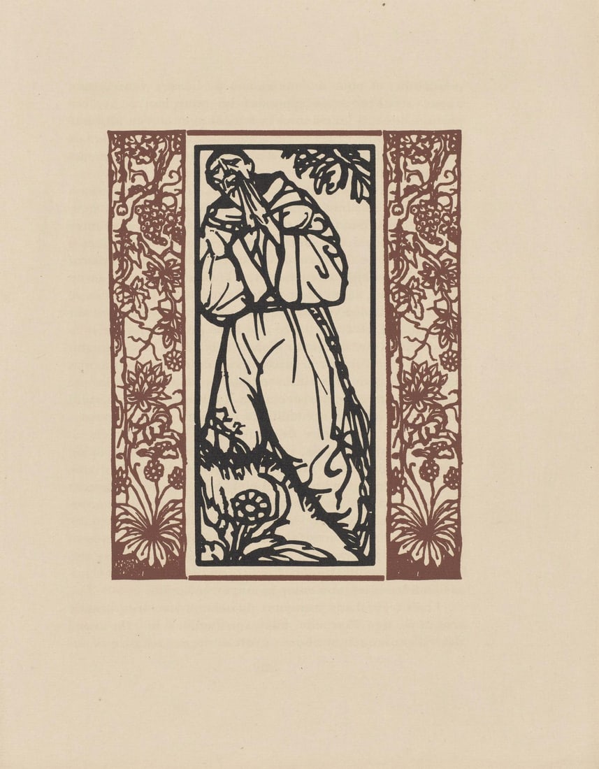 Woodcut - mile Bernard - Composition (Morane - No. 100) - Les Petites Fleurs de St. Franoise - 5