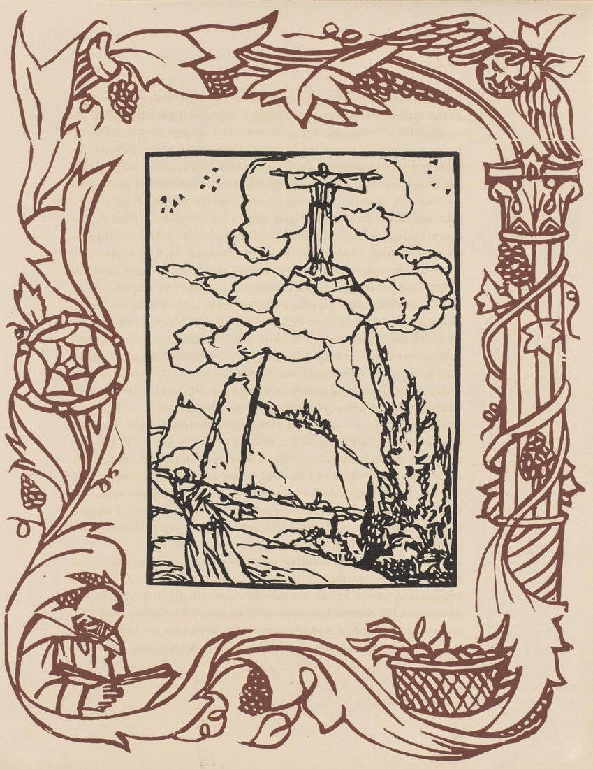 Woodcut - mile Bernard - Composition (Morane - No. 100) - Les Petites Fleurs de St. Franoise (1 of 10)