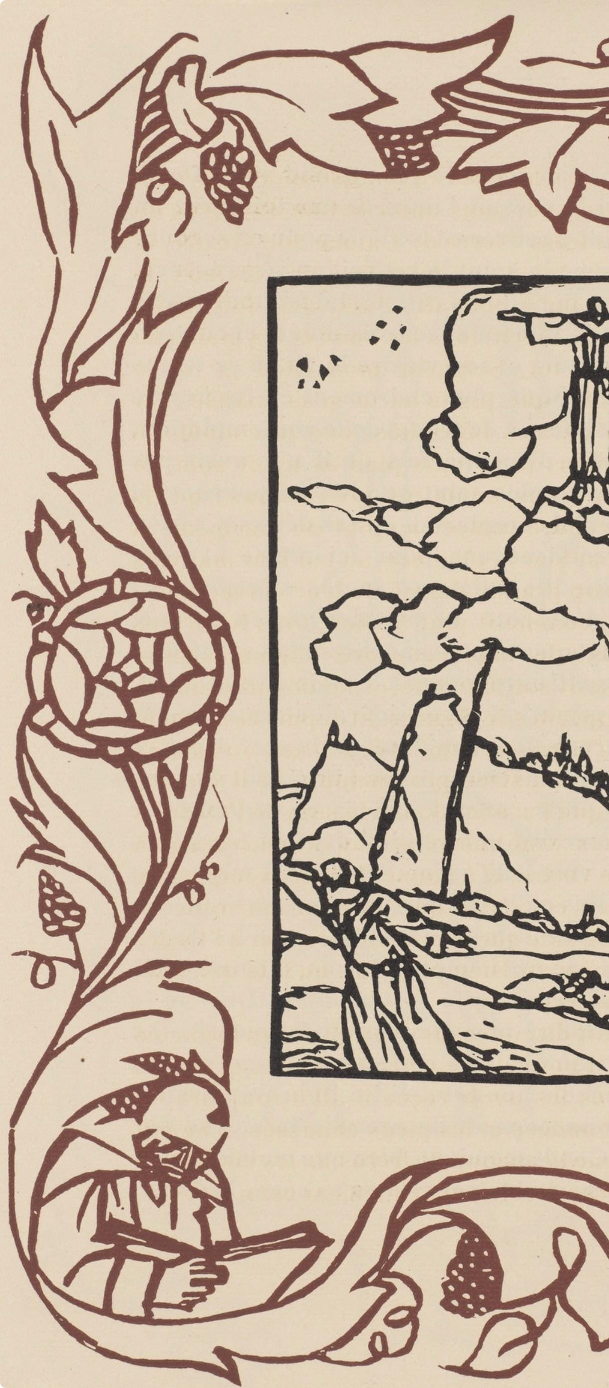 Woodcut - mile Bernard - Composition (Morane - No. 100) - Les Petites Fleurs de St. Franoise - 5