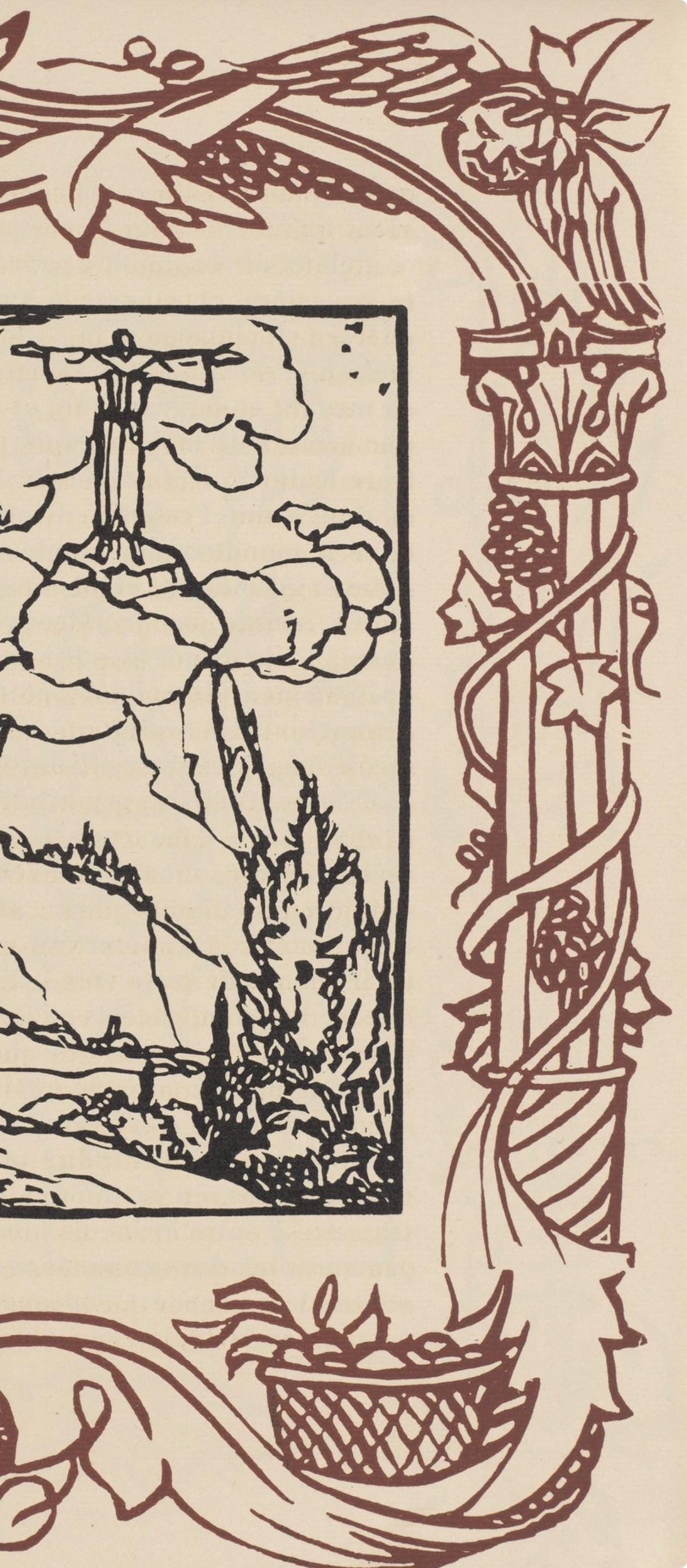 Woodcut - mile Bernard - Composition (Morane - No. 100) - Les Petites Fleurs de St. Franoise - 6