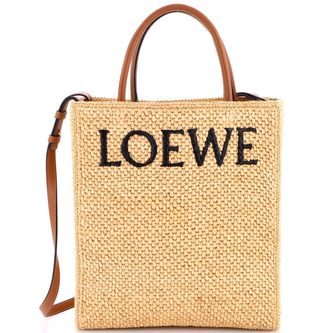 South Loewe A4 Tote Raffia and Leather North: South Loewe A4 Tote Raffia and Leather North This listing features South Loewe A4 Tote Raffia and Leather North. Item specifics are provided below. Item Specifics: Brand: Loewe Exterior Material: Raff