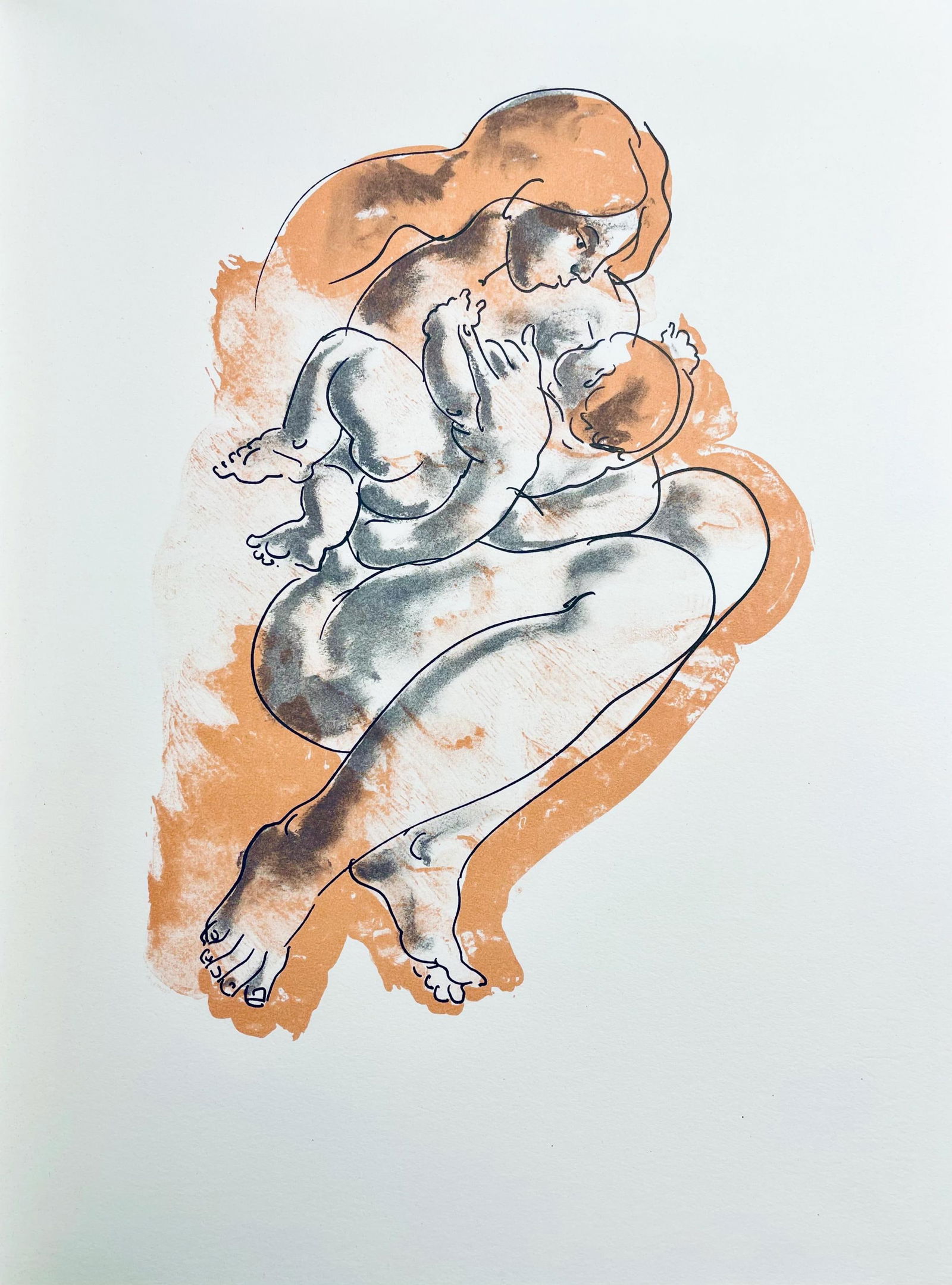 Lithograph - Hans Erni - Composition - Rflexions Simples Sur Le Corps - 6