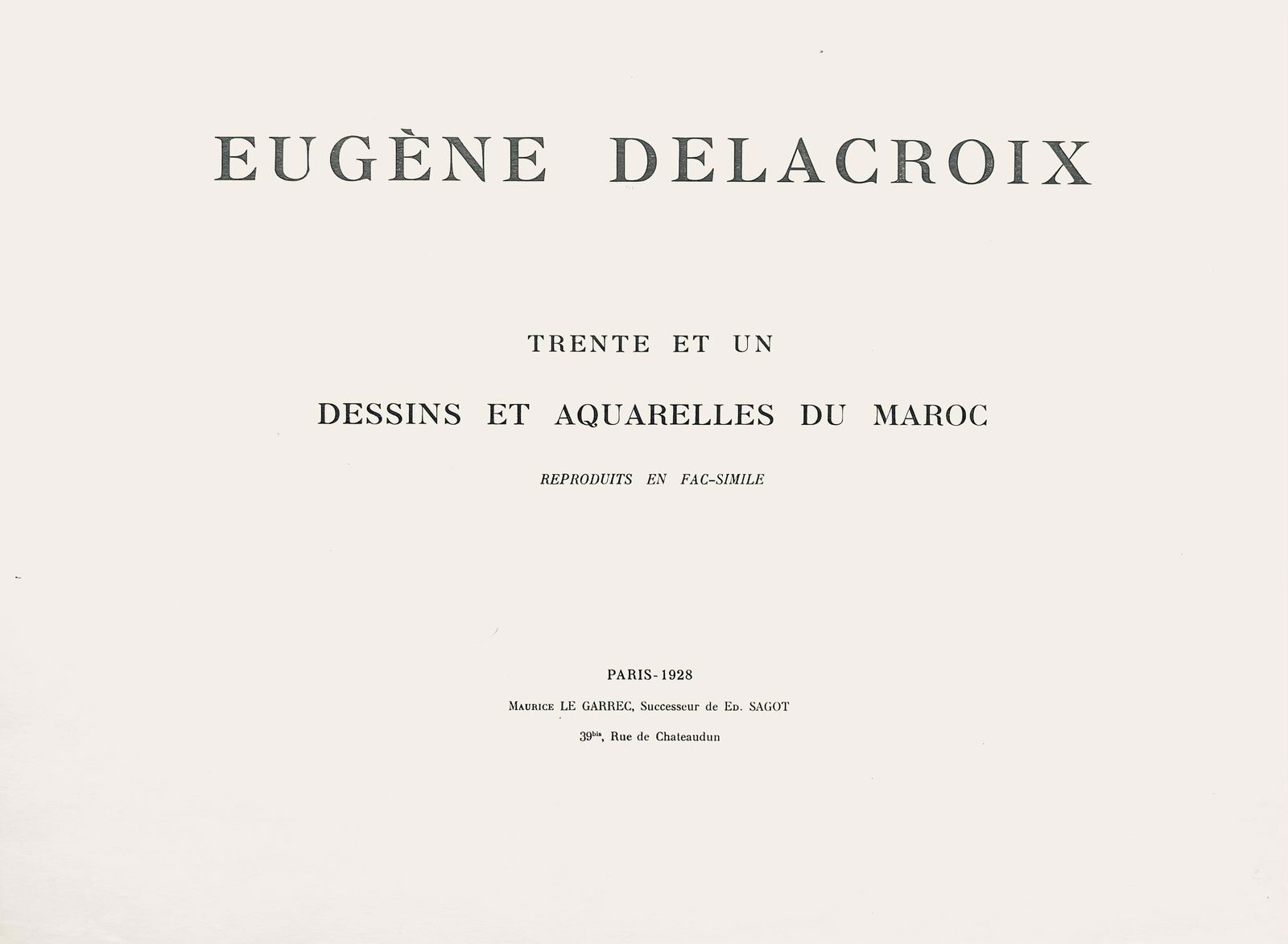 Lithograph - Eugne Delacroix - Composition - Trente et un Dessins et Aquarelles du Maroc - 7