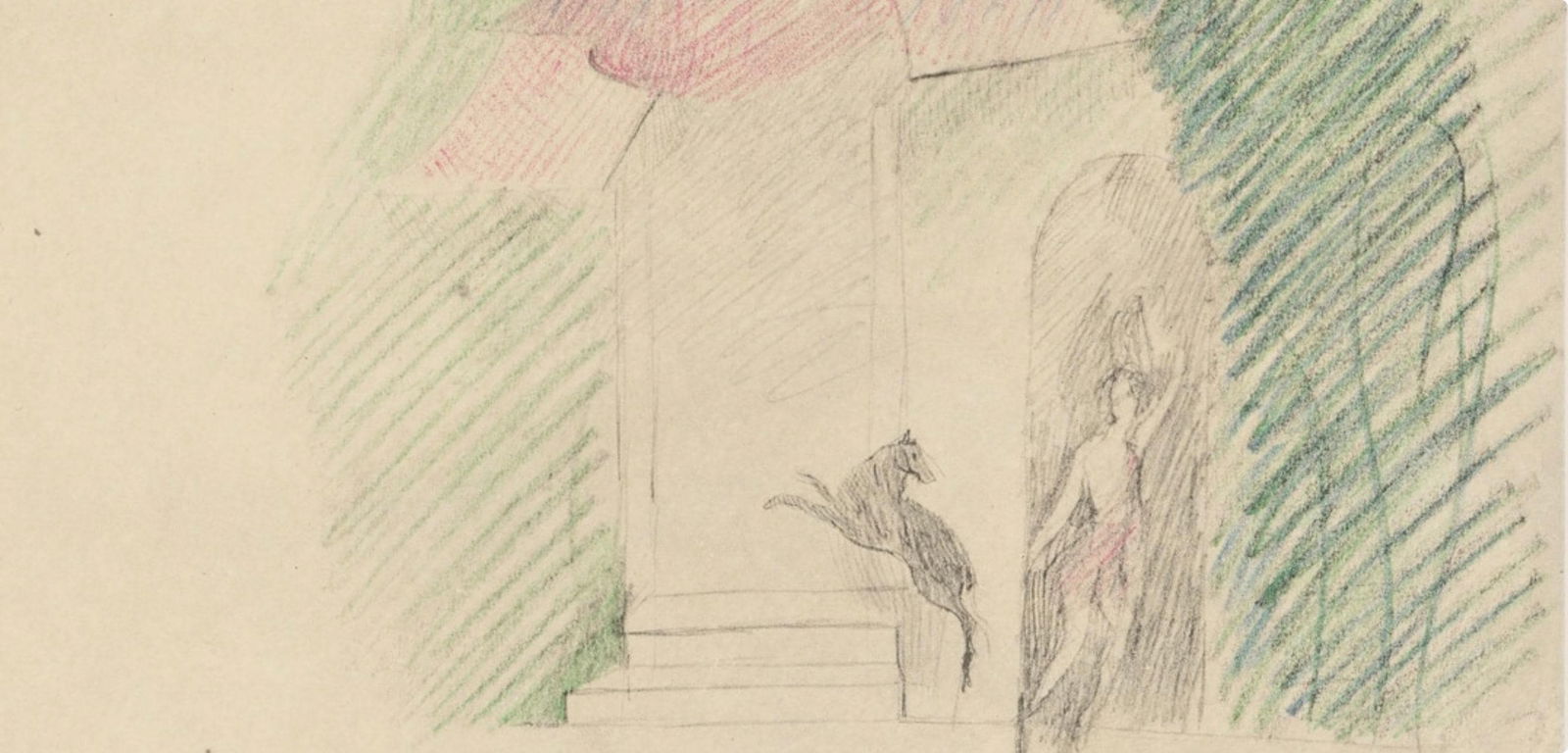 Lithograph - Marie Laurencin - Composition - Les Biches - 2