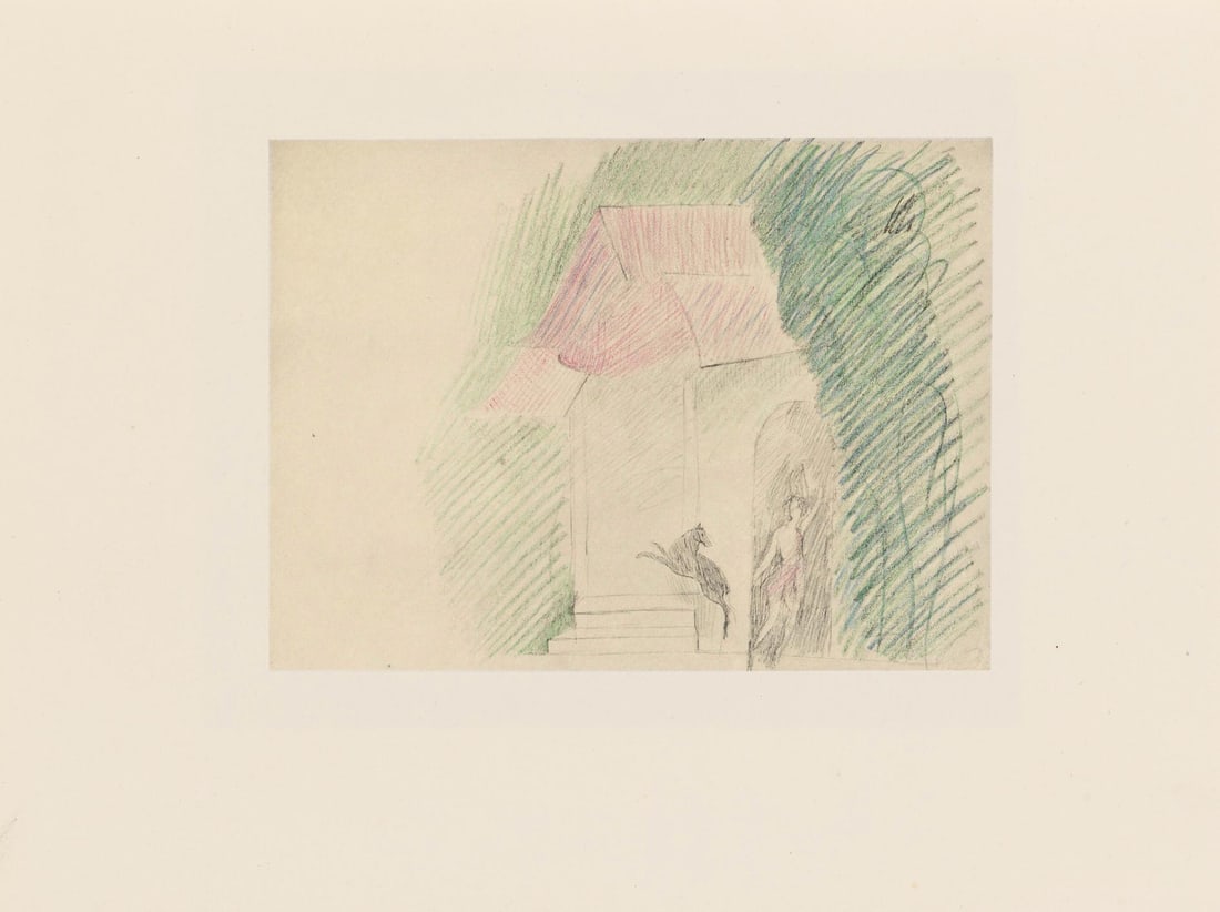 Lithograph - Marie Laurencin - Composition - Les Biches - 6