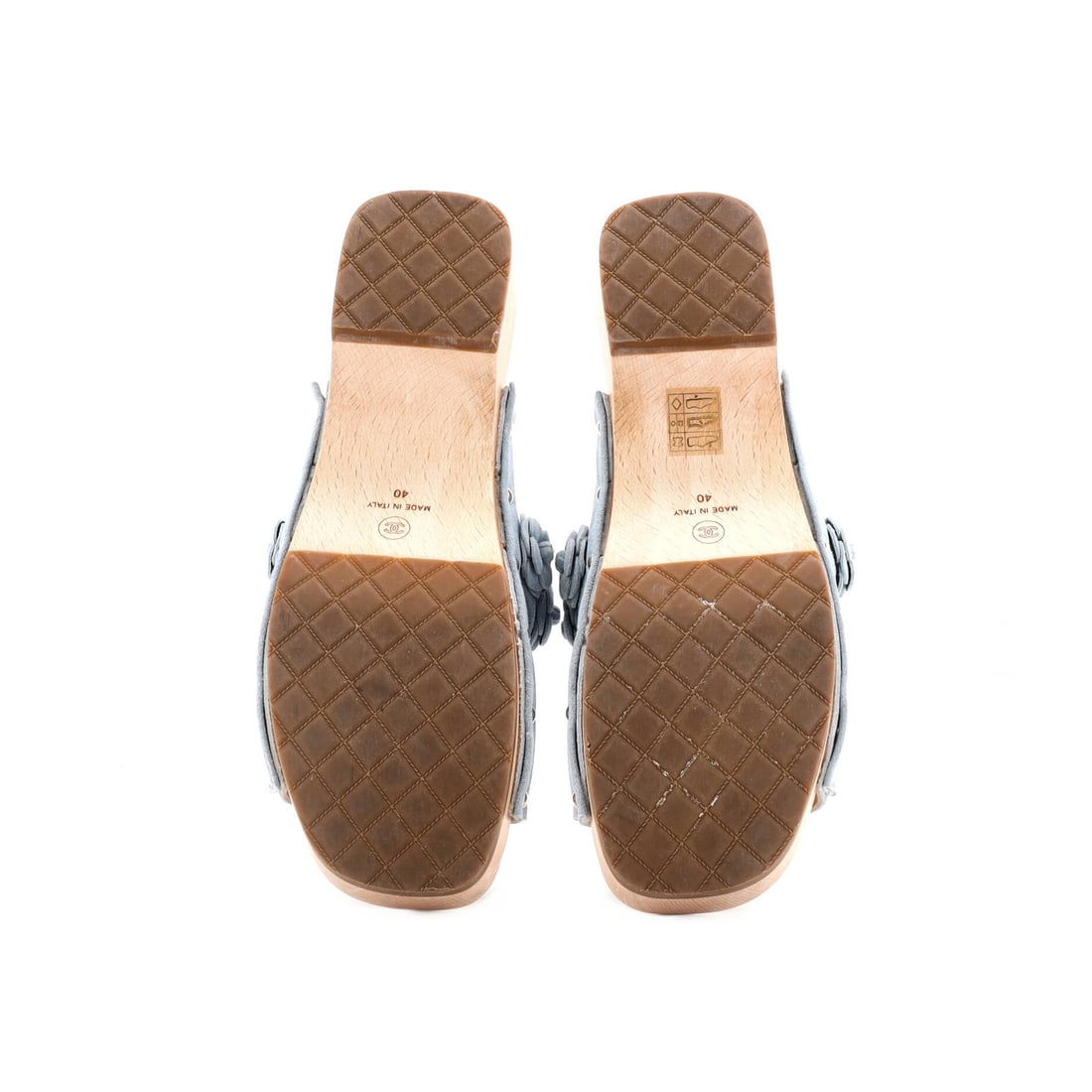 Suede Chanel Women's Camellia Mule Sandals - 4