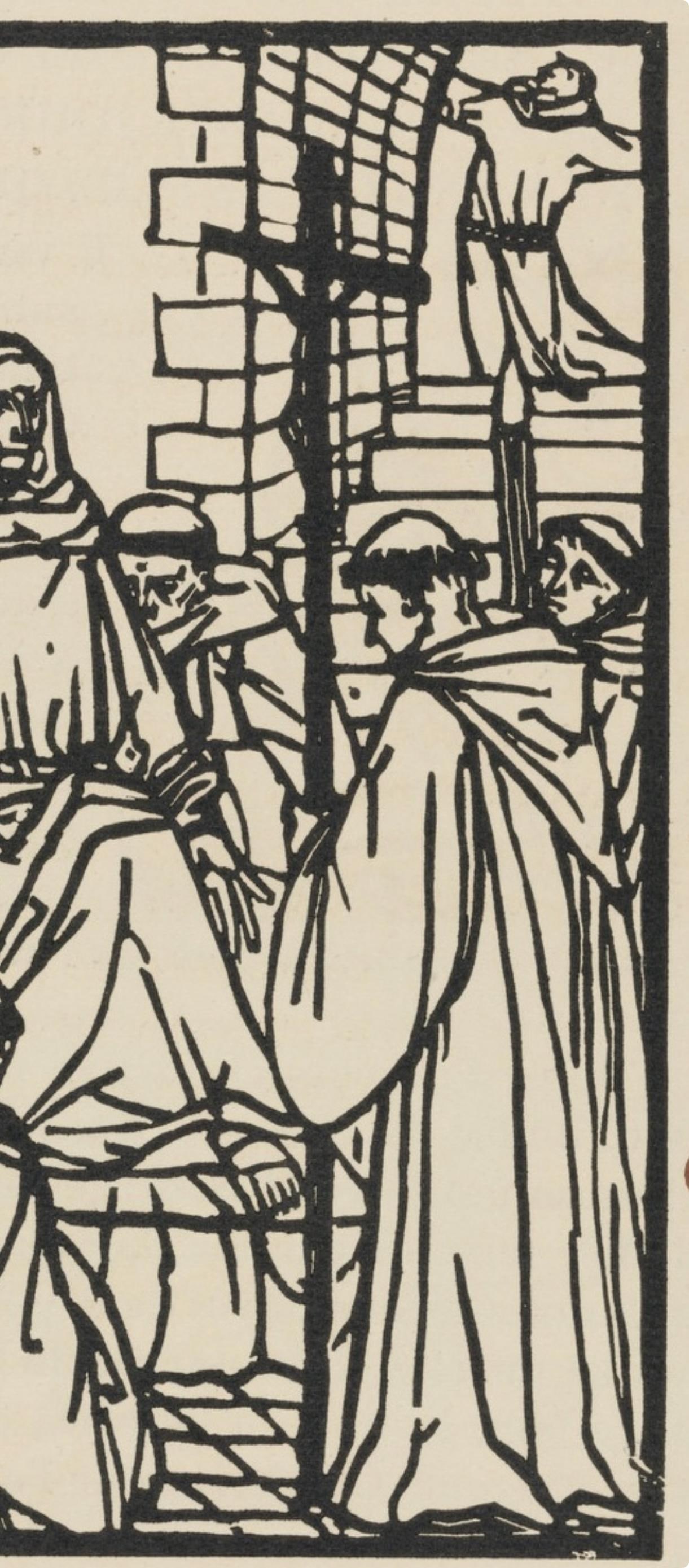 Woodcut - mile Bernard - Composition (Morane - No. 100) - Les Petites Fleurs de St. Franoise - 5