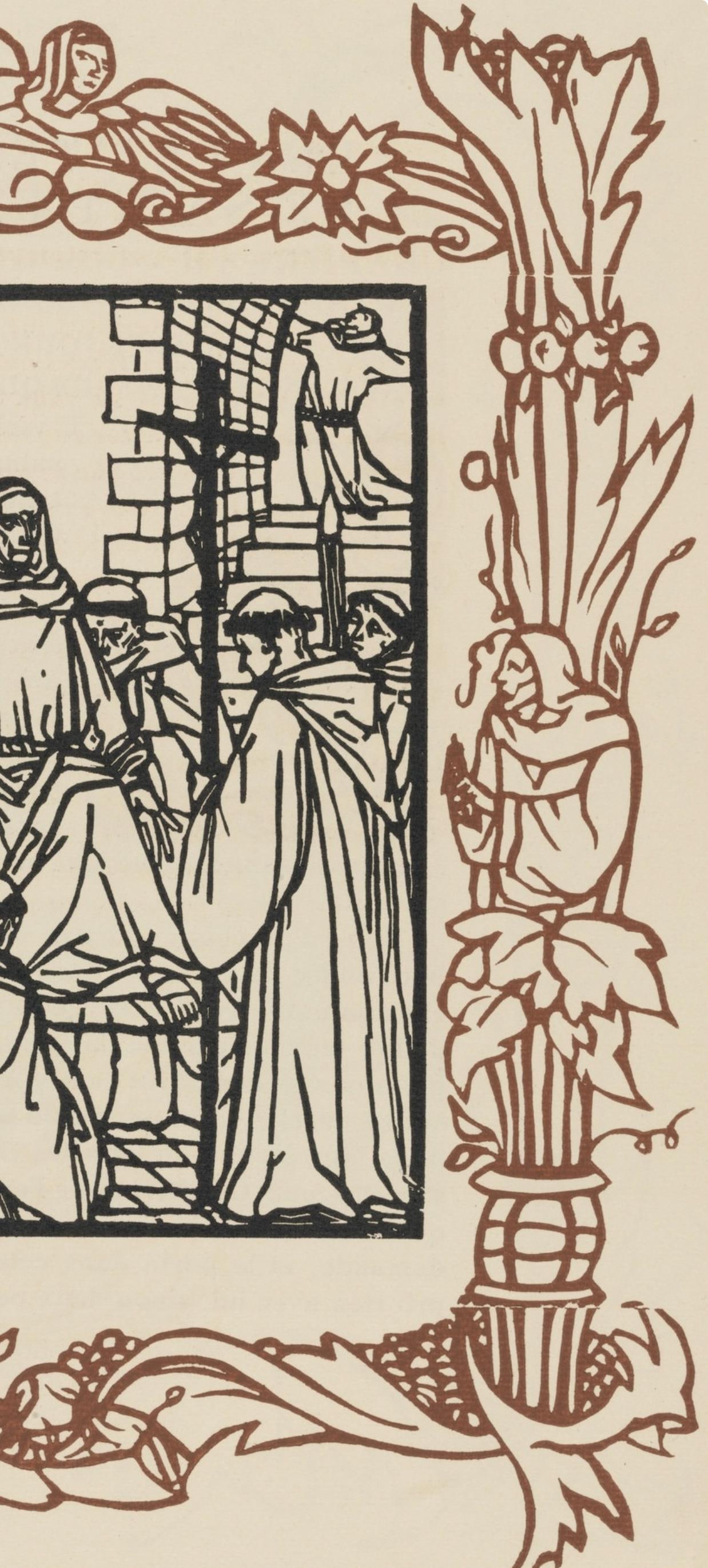 Woodcut - mile Bernard - Composition (Morane - No. 100) - Les Petites Fleurs de St. Franoise - 6