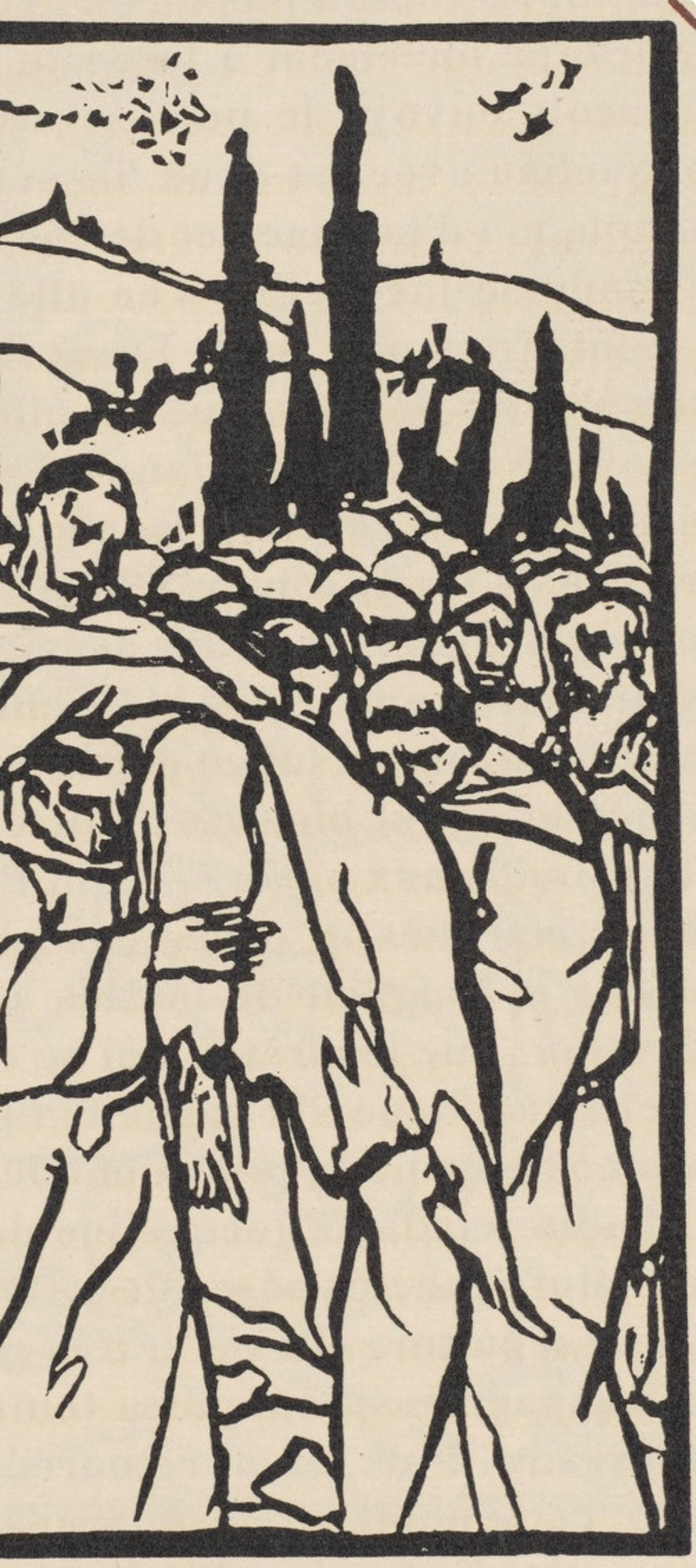 Woodcut - mile Bernard - Composition (Morane - No. 100) - Les Petites Fleurs de St. Franoise - 4