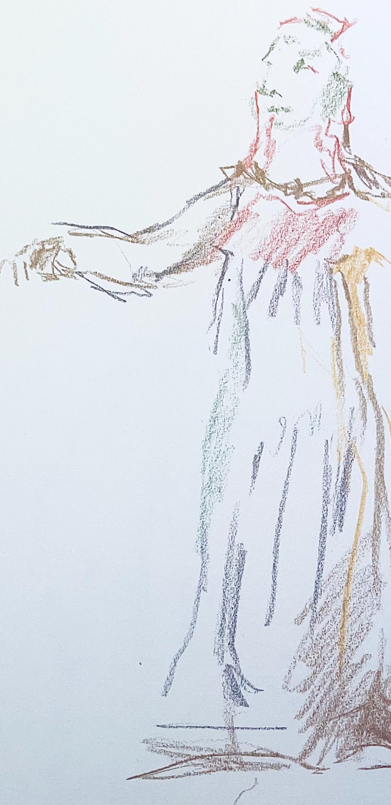 Lithograph - Oskar Kokoschka - Composition - Skizzenbuch der Italienischen Reise 1963 - 3