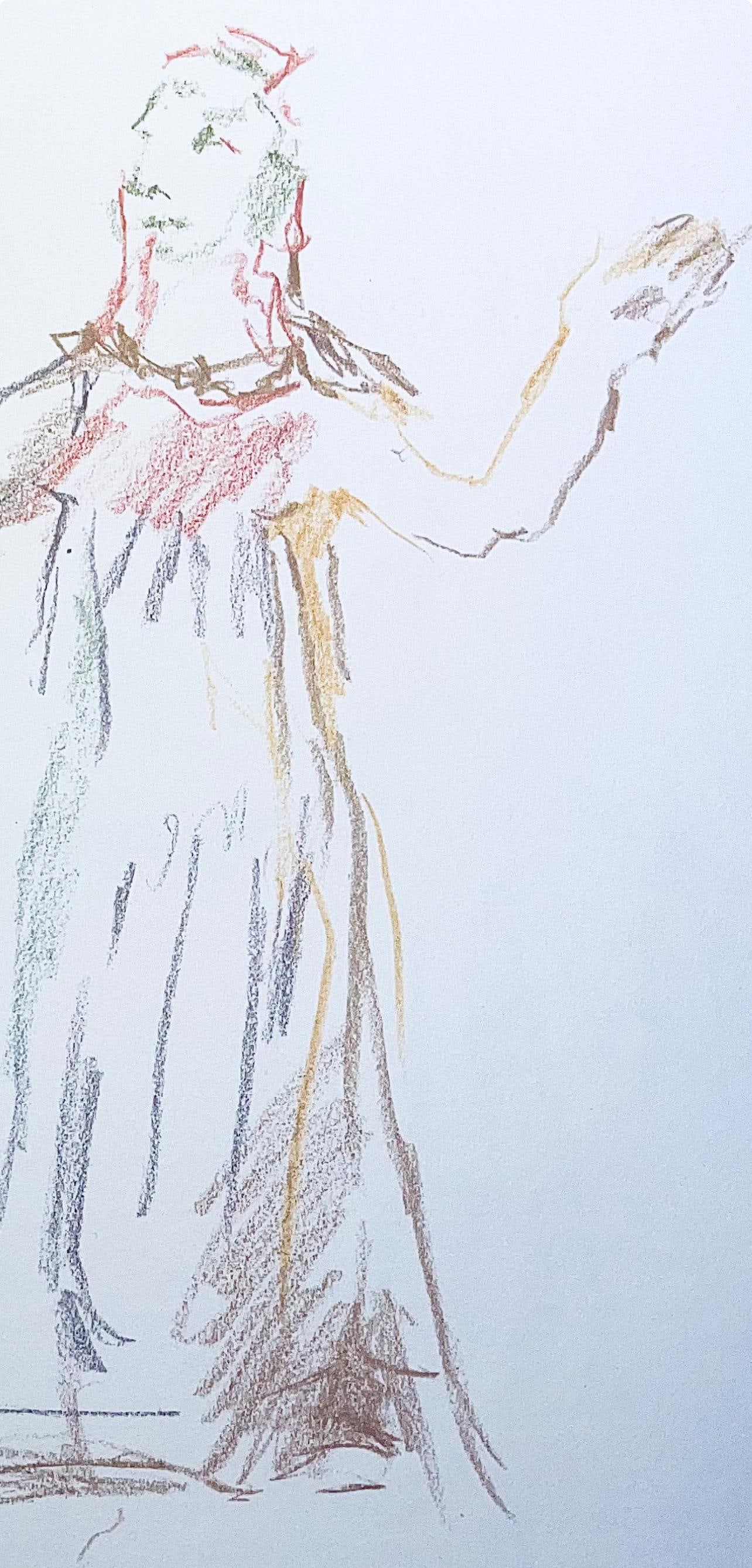 Lithograph - Oskar Kokoschka - Composition - Skizzenbuch der Italienischen Reise 1963 - 4