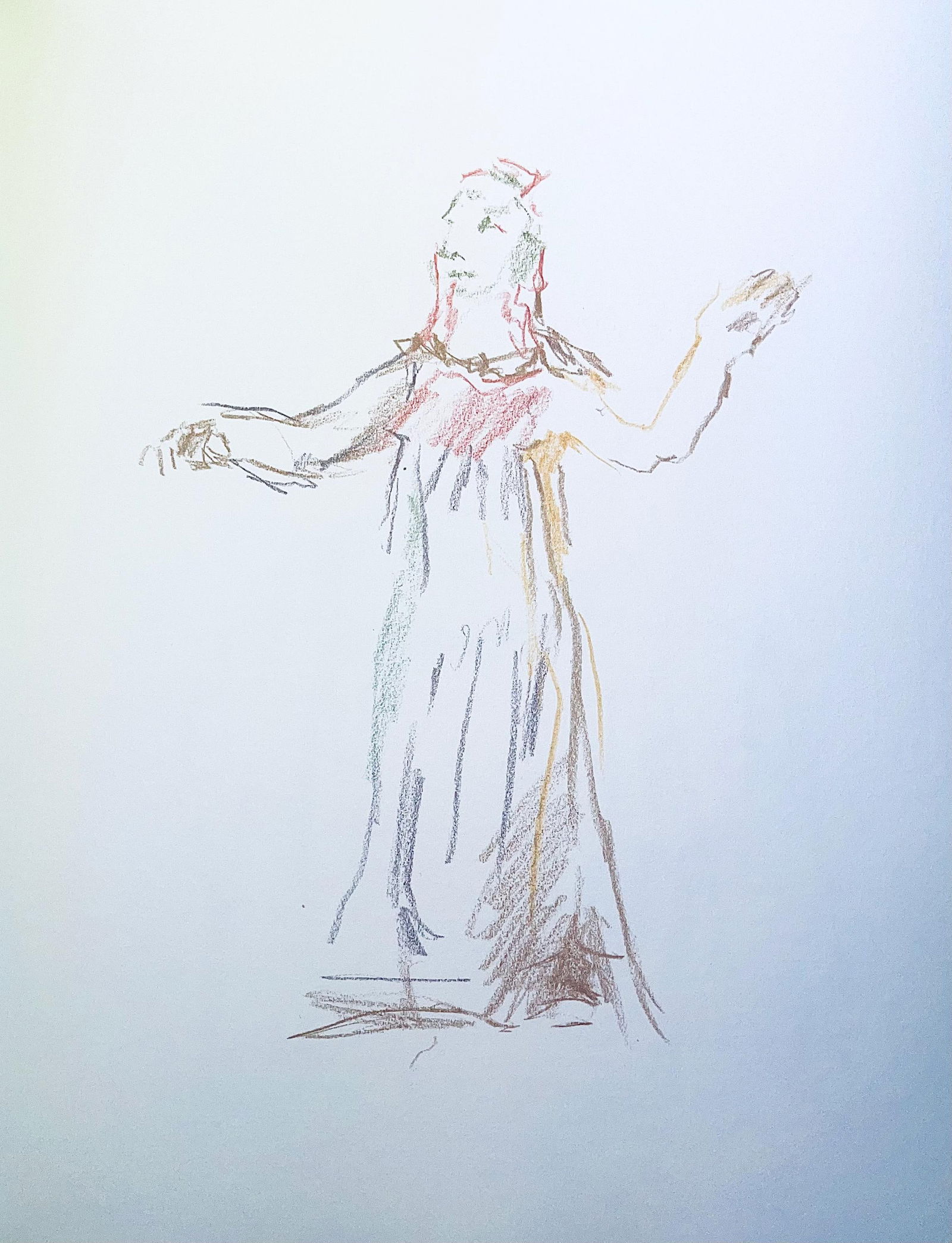 Lithograph - Oskar Kokoschka - Composition - Skizzenbuch der Italienischen Reise 1963 - 5