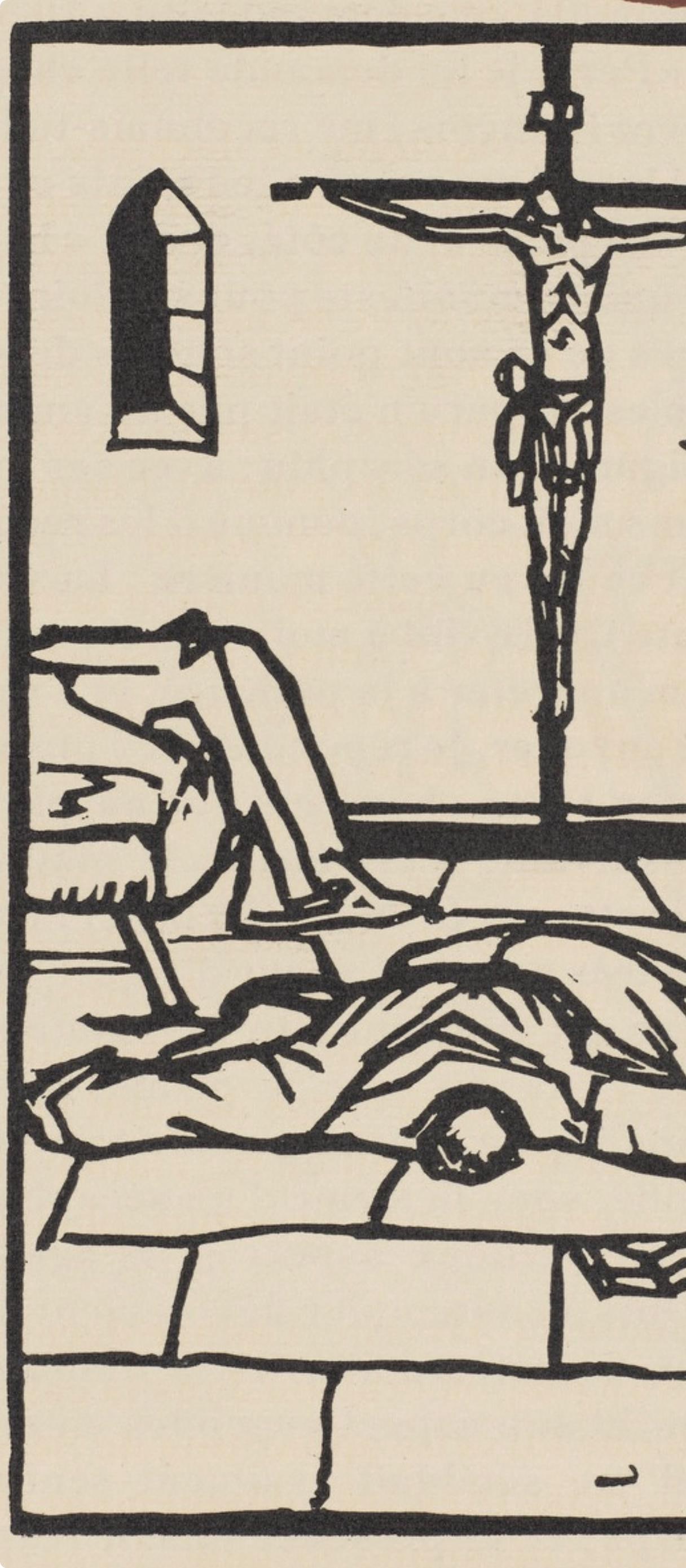 Woodcut - mile Bernard - Composition (Morane - No. 100) - Les Petites Fleurs de St. Franoise - 3