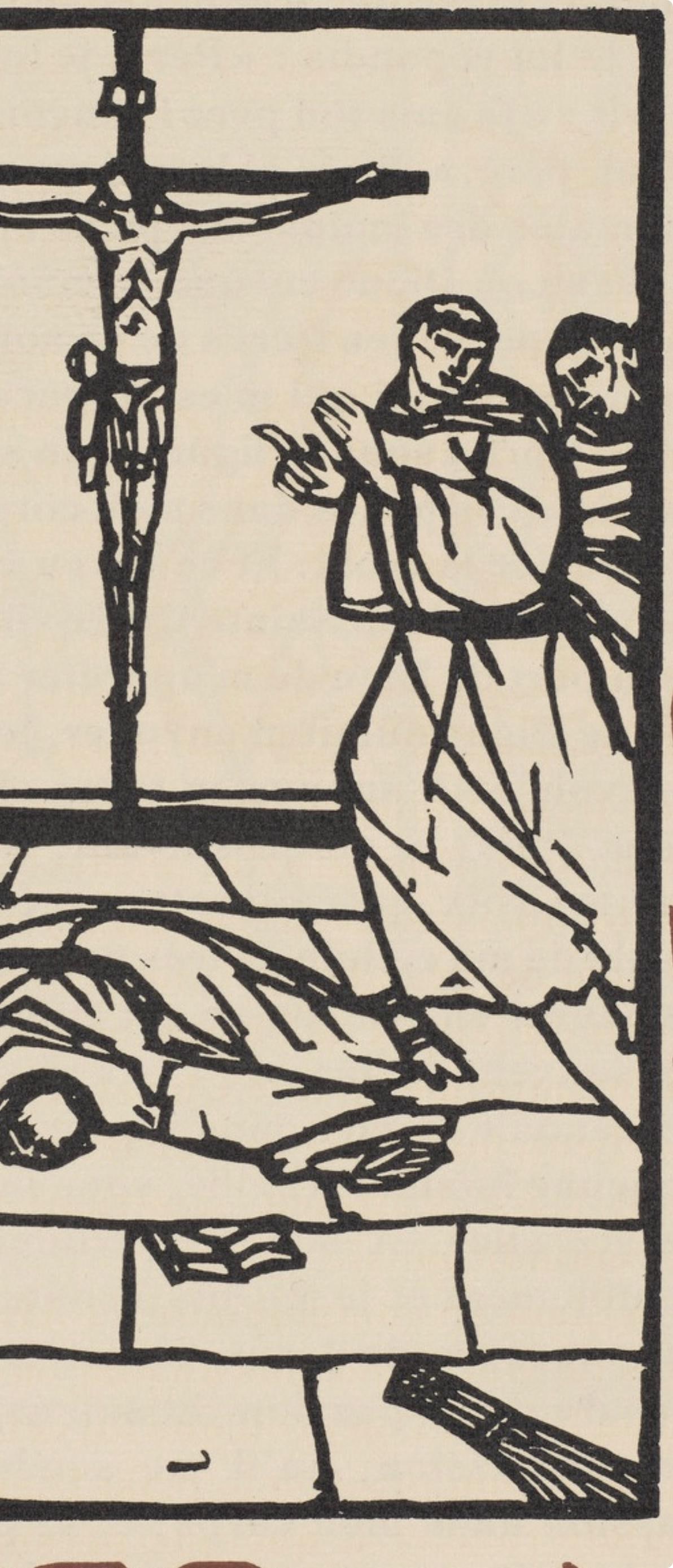 Woodcut - mile Bernard - Composition (Morane - No. 100) - Les Petites Fleurs de St. Franoise - 4
