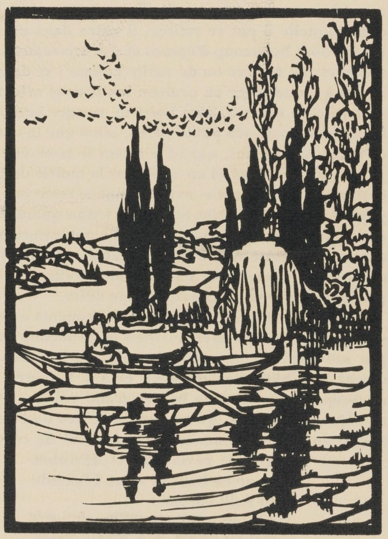 Woodcut - mile Bernard - Composition (Morane - No. 100) - Les Petites Fleurs de St. Franoise - 2