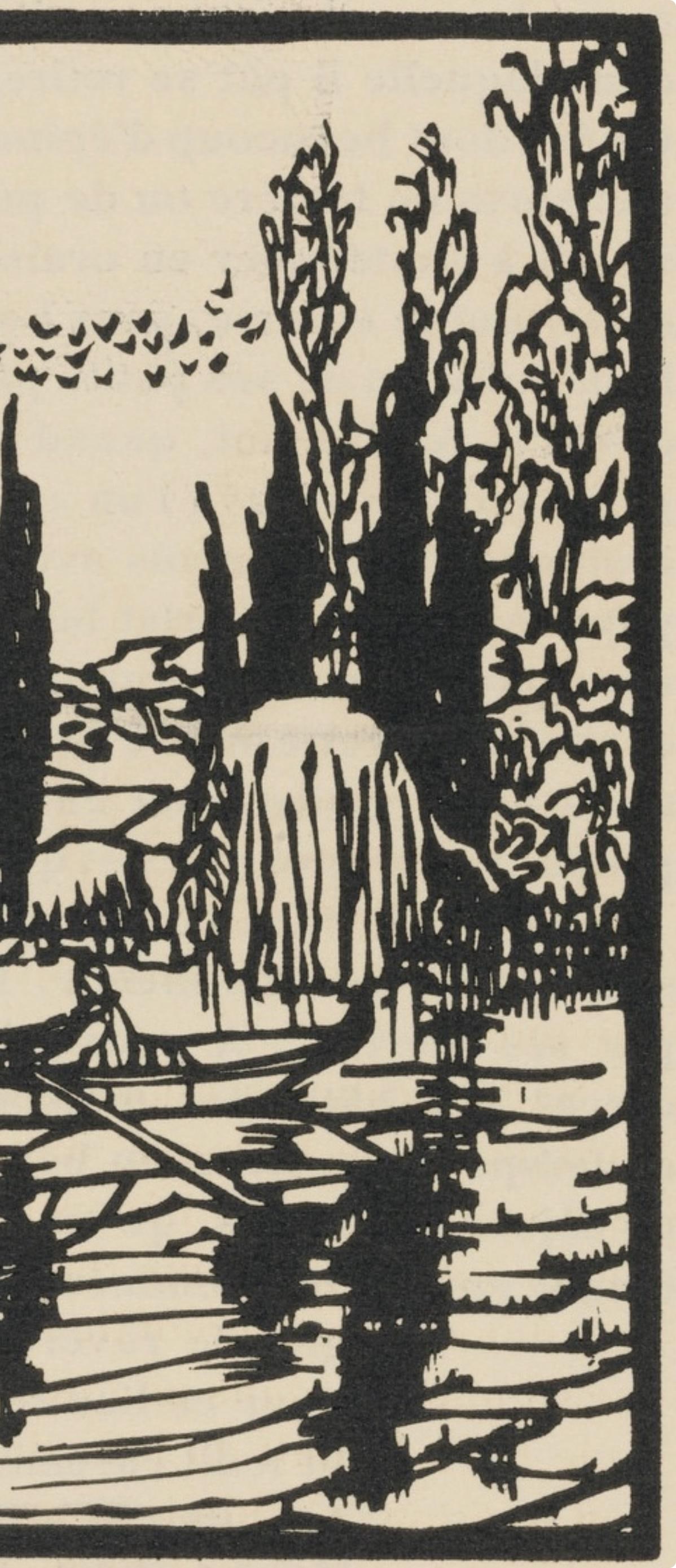 Woodcut - mile Bernard - Composition (Morane - No. 100) - Les Petites Fleurs de St. Franoise - 3