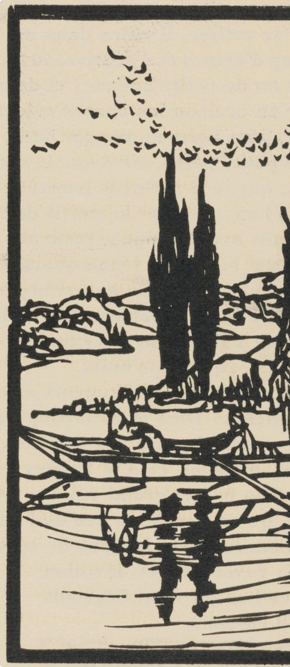 Woodcut - mile Bernard - Composition (Morane - No. 100) - Les Petites Fleurs de St. Franoise - 4