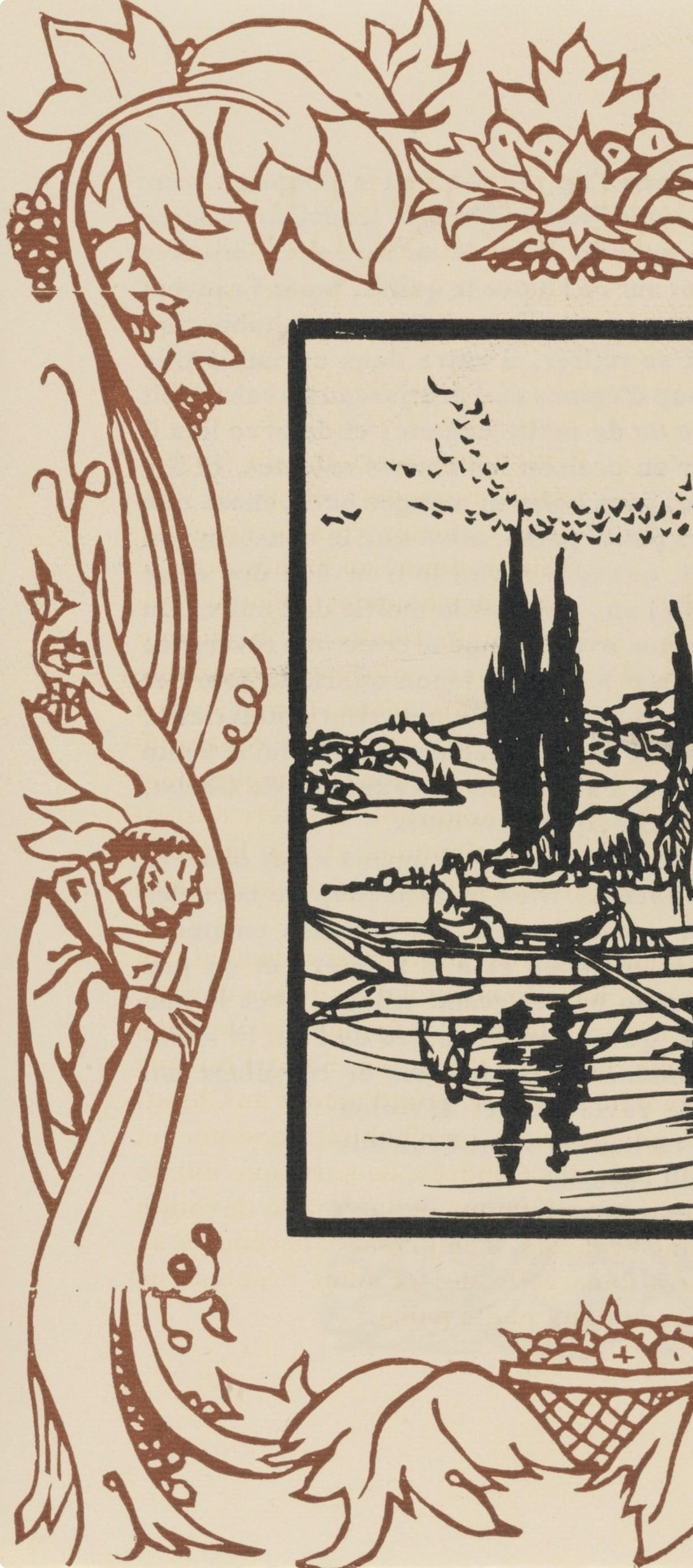 Woodcut - mile Bernard - Composition (Morane - No. 100) - Les Petites Fleurs de St. Franoise - 5