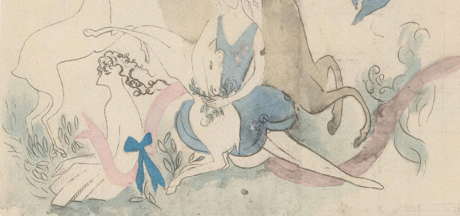 Lithograph - Marie Laurencin - Composition - Les Biches - 3