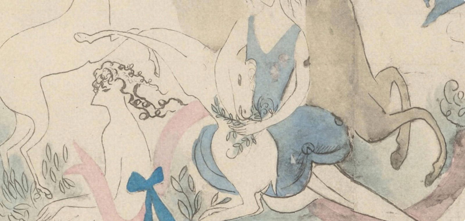 Lithograph - Marie Laurencin - Composition - Les Biches - 4