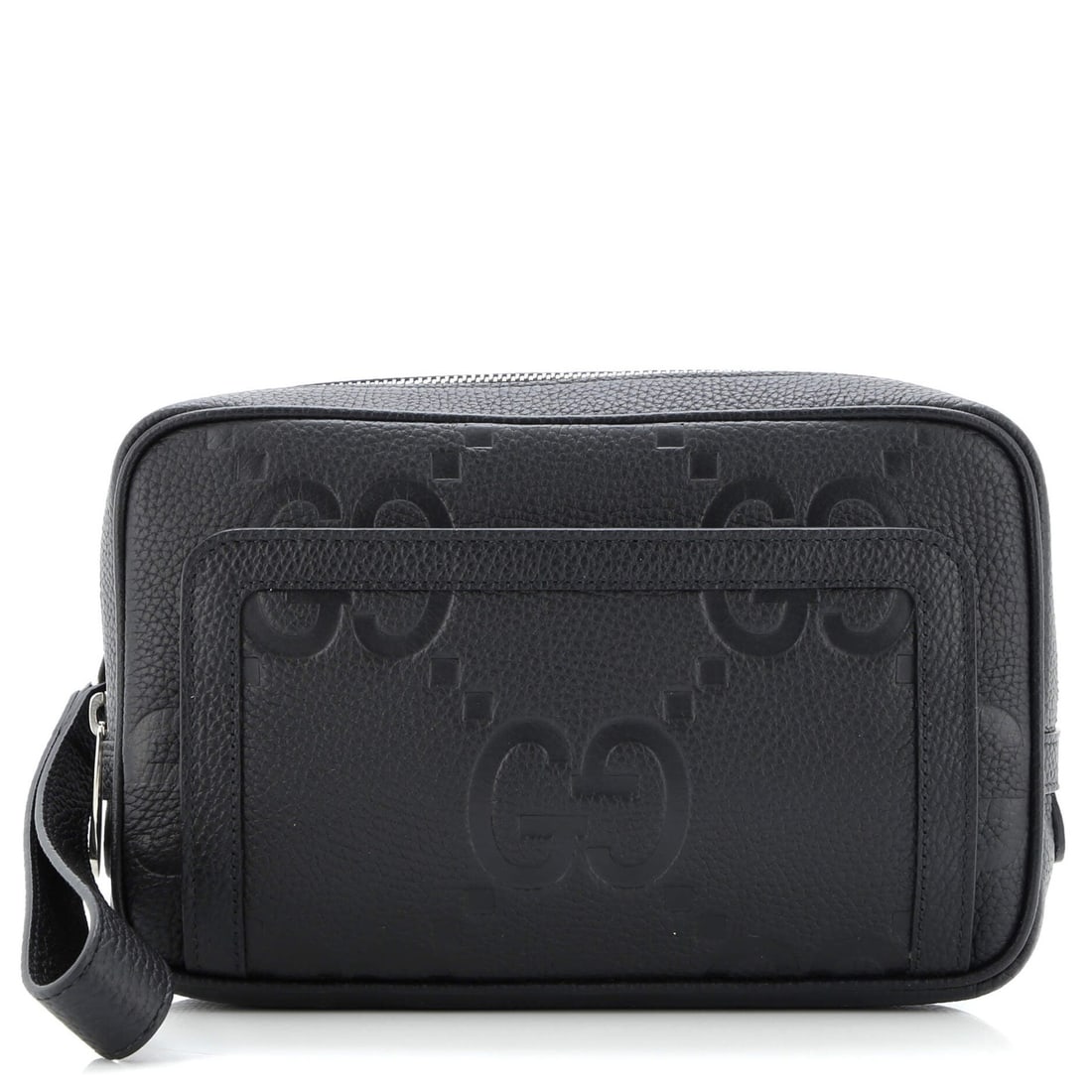 Leather Gucci Wristlet Pouch Jumbo GG Embossed: Leather Gucci Wristlet Pouch Jumbo GG Embossed This listing features Leather Gucci Wristlet Pouch Jumbo GG Embossed. Item specifics are provided below. Item Specifics: Brand: Gucci Exterior Material: