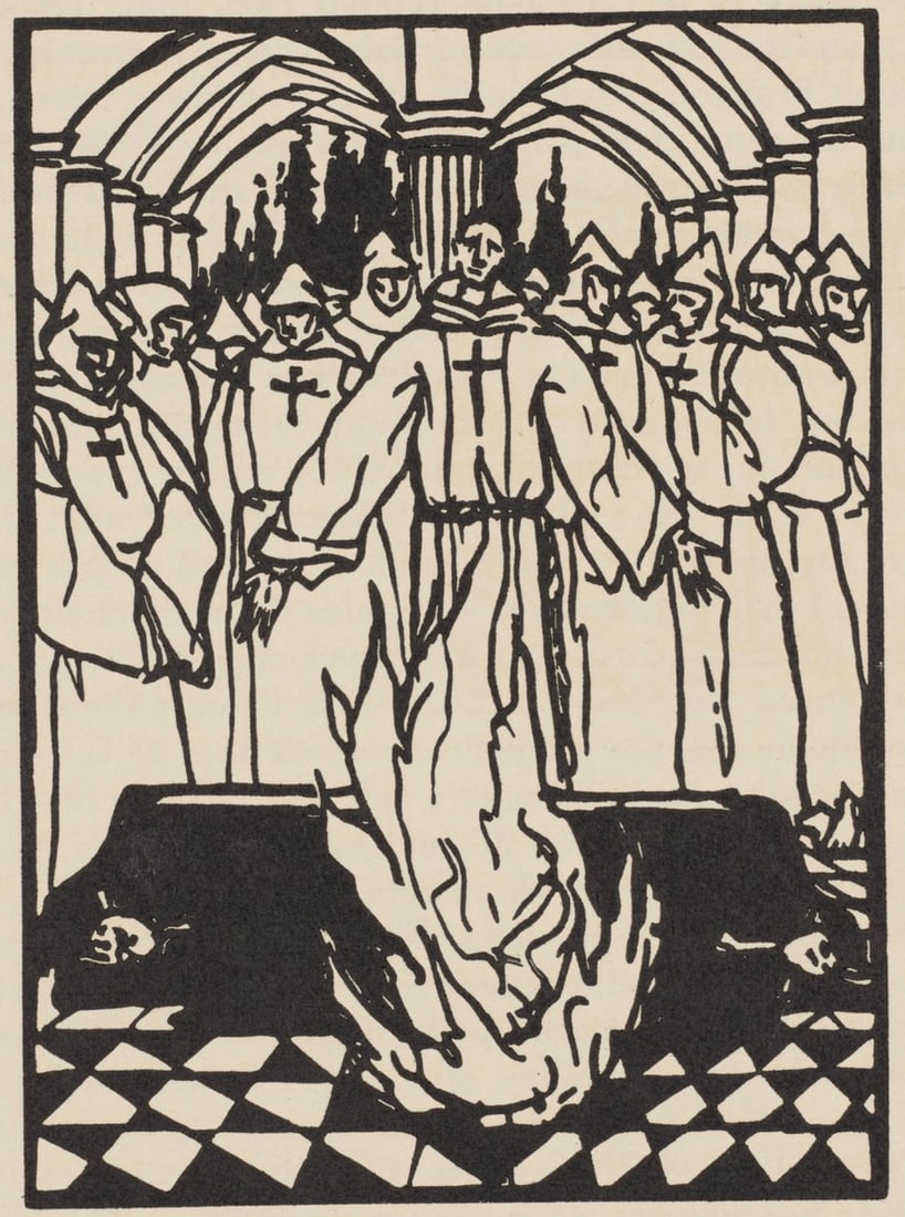 Woodcut - mile Bernard - Composition (Morane - No. 100) - Les Petites Fleurs de St. Franoise - 2