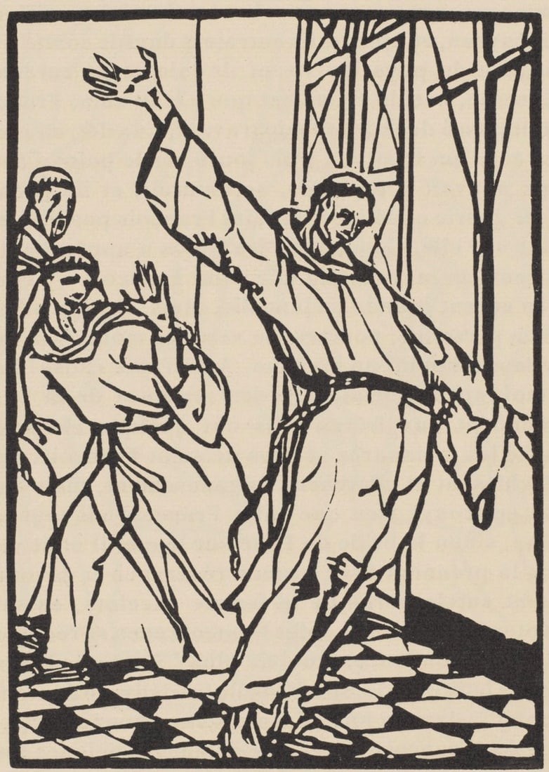 Woodcut - mile Bernard - Composition (Morane - No. 100) - Les Petites Fleurs de St. Franoise - 2