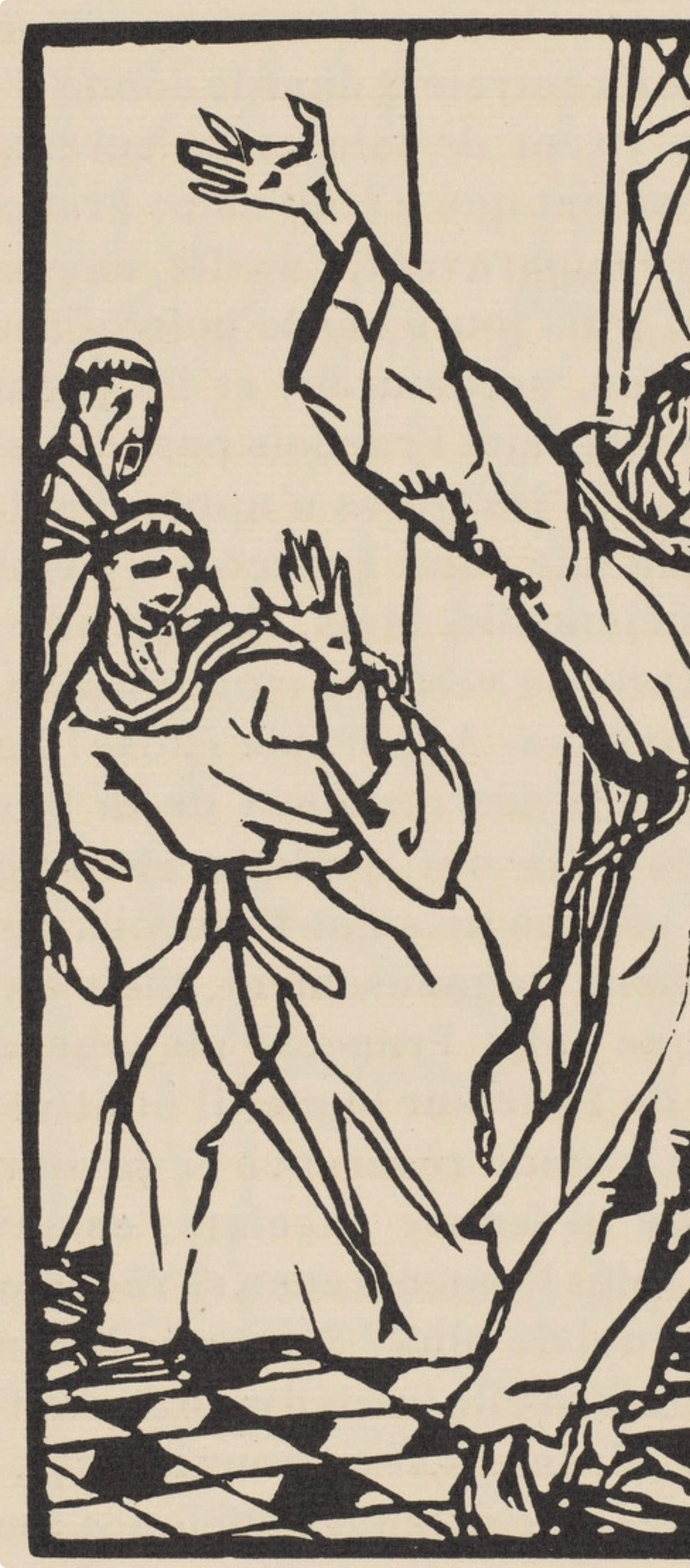 Woodcut - mile Bernard - Composition (Morane - No. 100) - Les Petites Fleurs de St. Franoise - 3