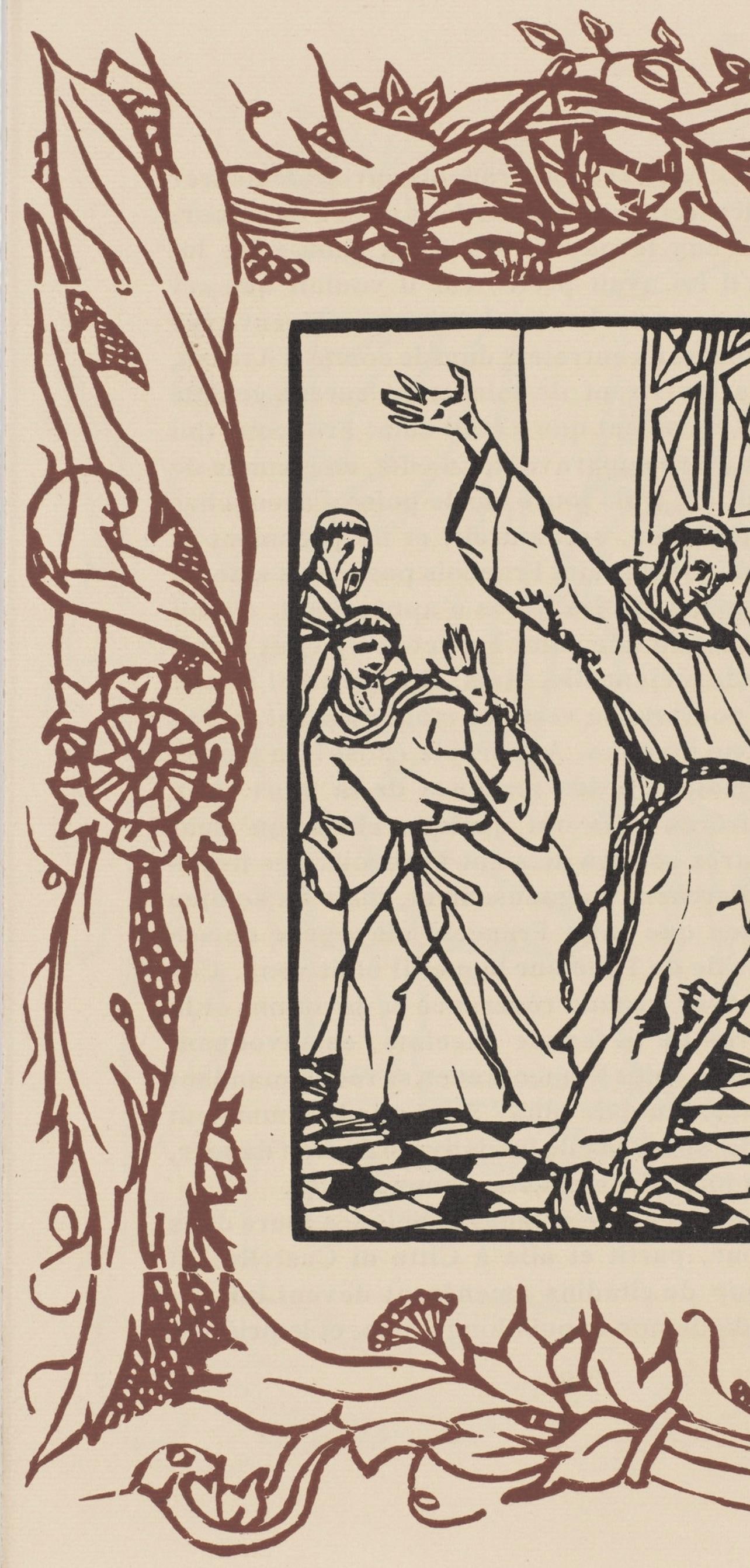 Woodcut - mile Bernard - Composition (Morane - No. 100) - Les Petites Fleurs de St. Franoise - 5