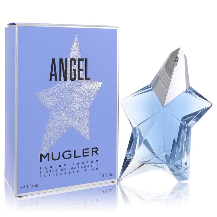 Refillable Angel Perfume By Thierry Mugler Standing Star Eau De Parfum Spray: Refillable Angel Perfume By Thierry Mugler Standing Star Eau De Parfum Spray This listing features Refillable Angel Perfume By Thierry Mugler Standing Star Eau De Parfum Spray. Item specifics are