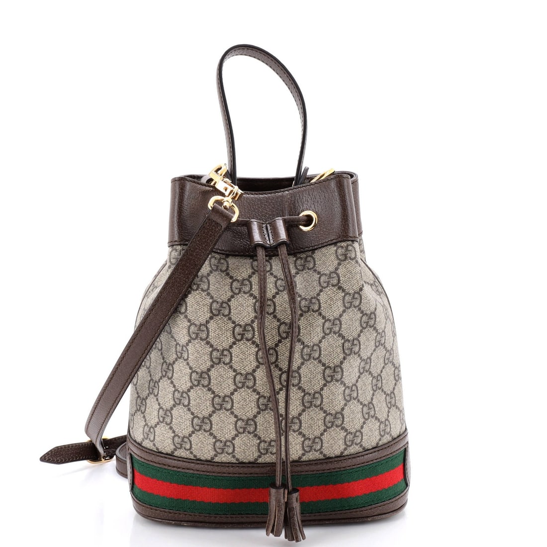 Small Gucci Ophidia Bucket Bag GG Coated Canvas (1 of 5)