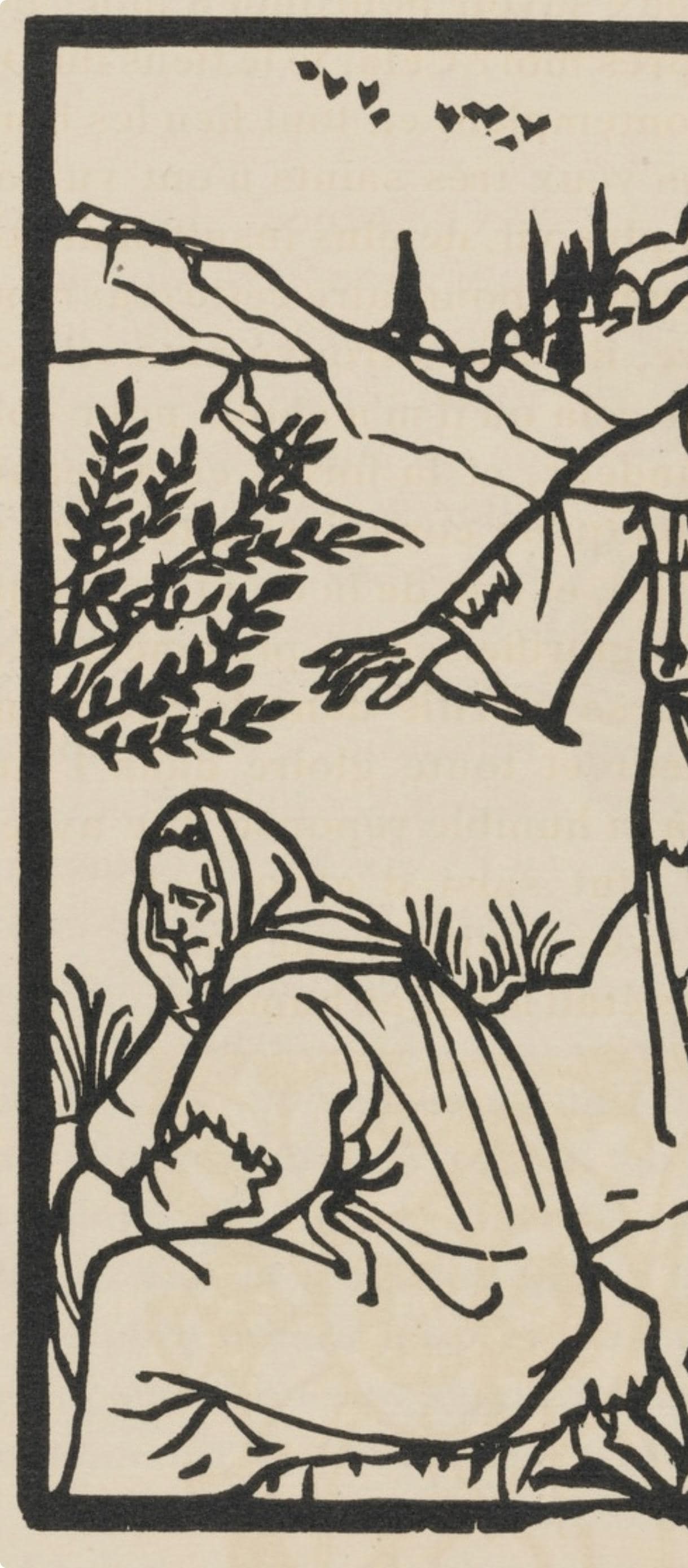 Woodcut - mile Bernard - Composition (Morane - No. 100) - Les Petites Fleurs de St. Franoise - 3