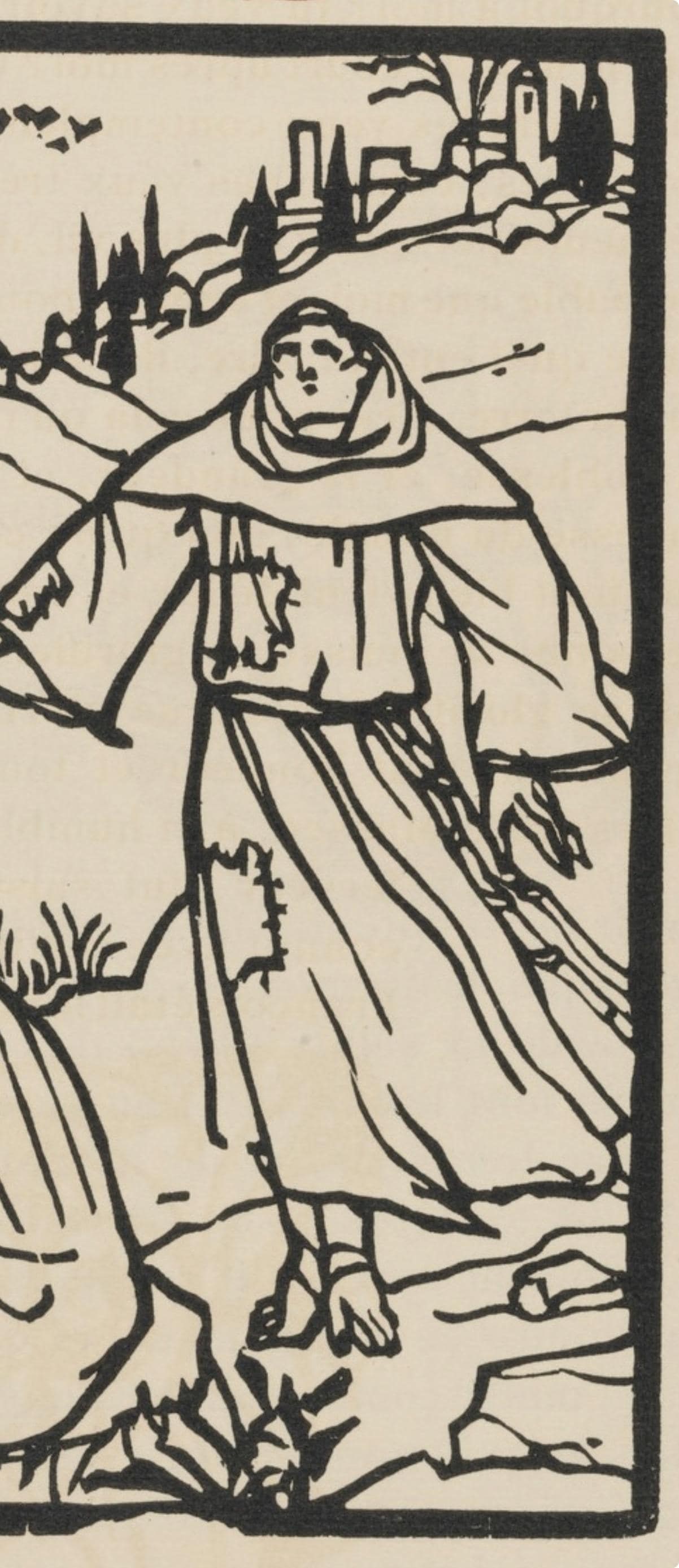 Woodcut - mile Bernard - Composition (Morane - No. 100) - Les Petites Fleurs de St. Franoise - 4