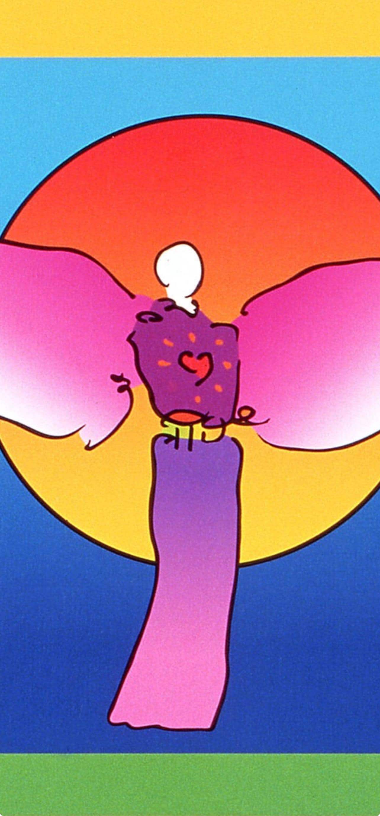 Official Lithograph - Peter Max - Angel with Sun on Blends - Hand Signed - 2