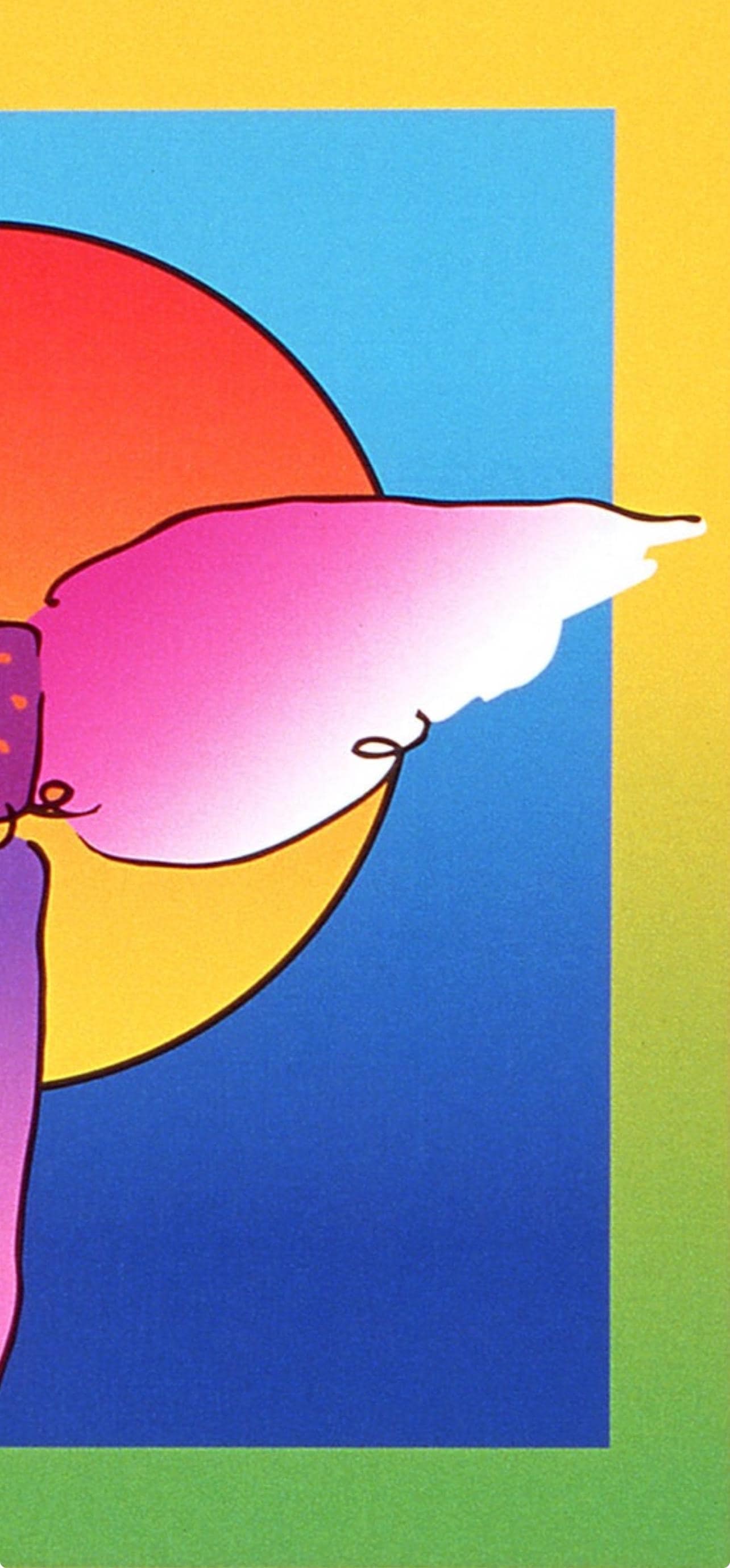 Official Lithograph - Peter Max - Angel with Sun on Blends - Hand Signed - 4