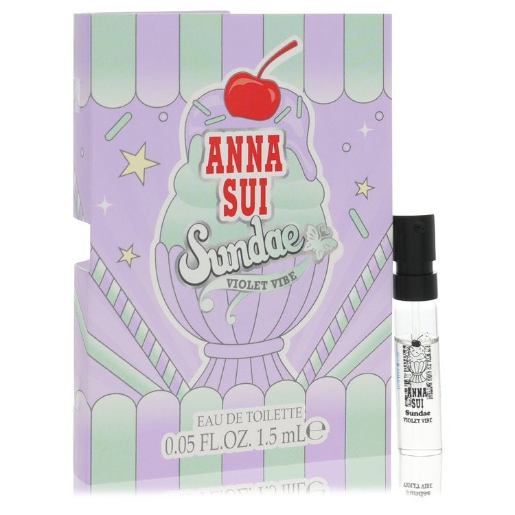 (sample) Anna Sui Sundae Violet Vibe Perfume By Anna Sui Vial: (sample) Anna Sui Sundae Violet Vibe Perfume By Anna Sui Vial This listing features (sample) Anna Sui Sundae Violet Vibe Perfume By Anna Sui Vial. Item specifics are provided below. Item Specifics: