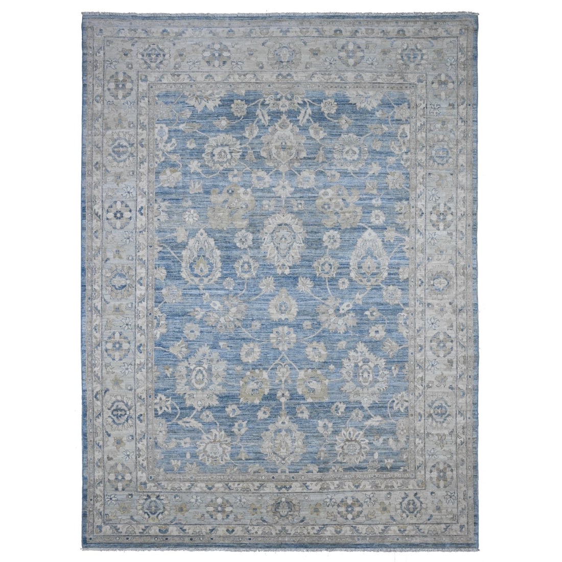 Rug 8'9"x12' Blue Hand Knotted Fine Peshawar Mahal Design Wool Oriental: Rug 8'9"x12' Blue Hand Knotted Fine Peshawar Mahal Design Wool Oriental This listing features Rug 8'9"x12' Blue Hand Knotted Fine Peshawar Mahal Design Wool Oriental. Item specifics are provided
